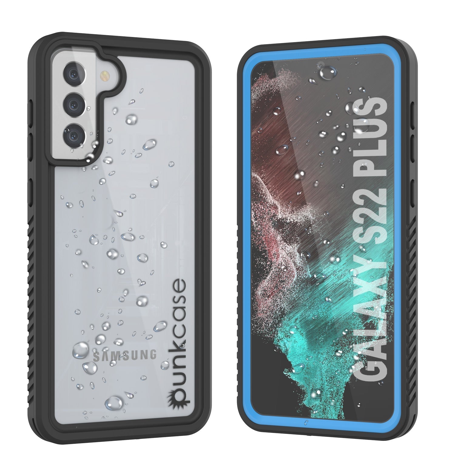 Galaxy S22+ Plus à prova d'água/choque/neve/poeira [Série Extrema] Capa Fina [Azul Claro]