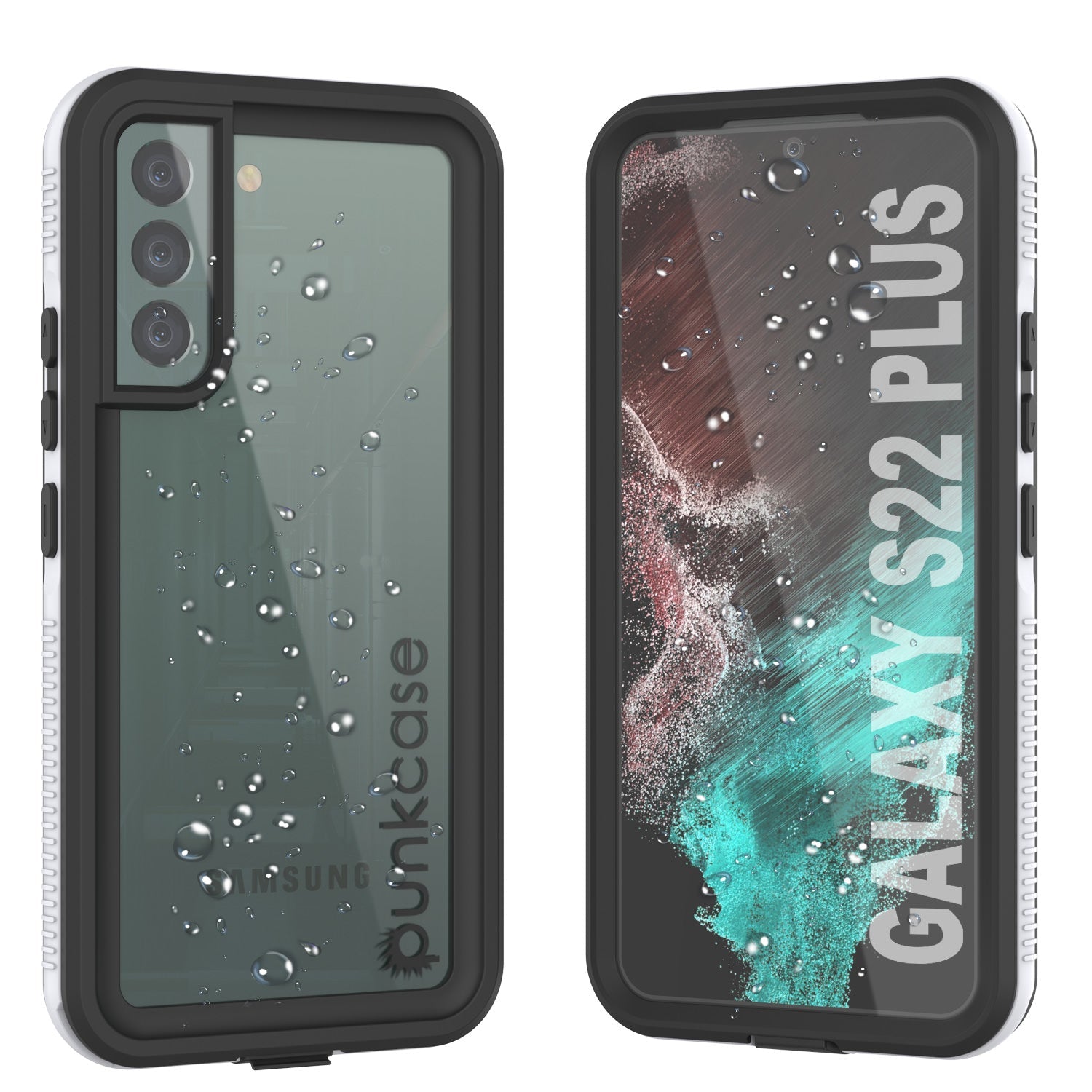 Capa à Prova d'Água para Galaxy S22+ Plus, Punkcase Ultimato Branco Fino 6.6ft à Prova d'Água IP68 Resistente a Choques/Neve [Branco]