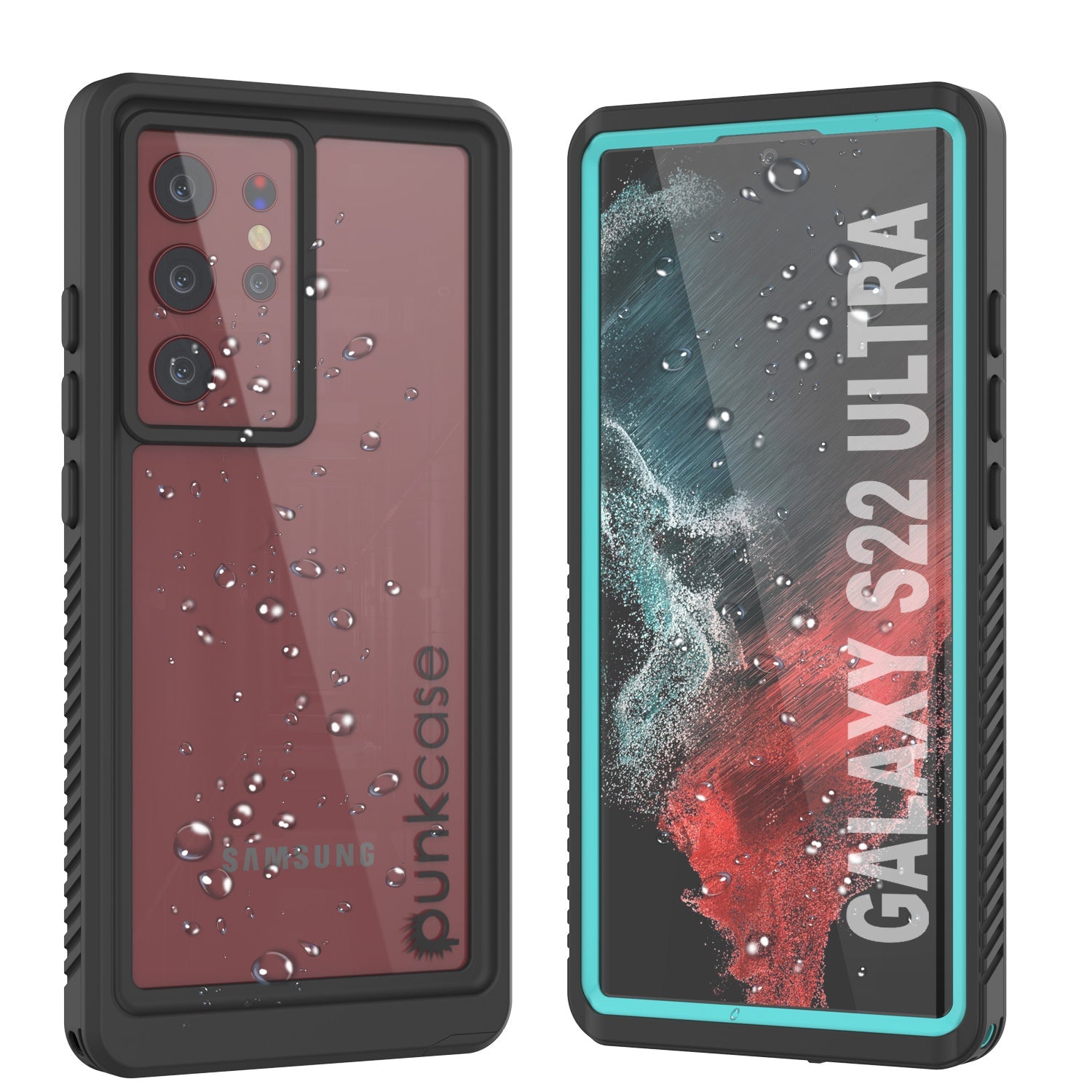 Galaxy S22 Ultra Protetor de Tela à Prova d'Água/ Choque/ Neve [Série Extrema] Case Protetora [Azul-petróleo]