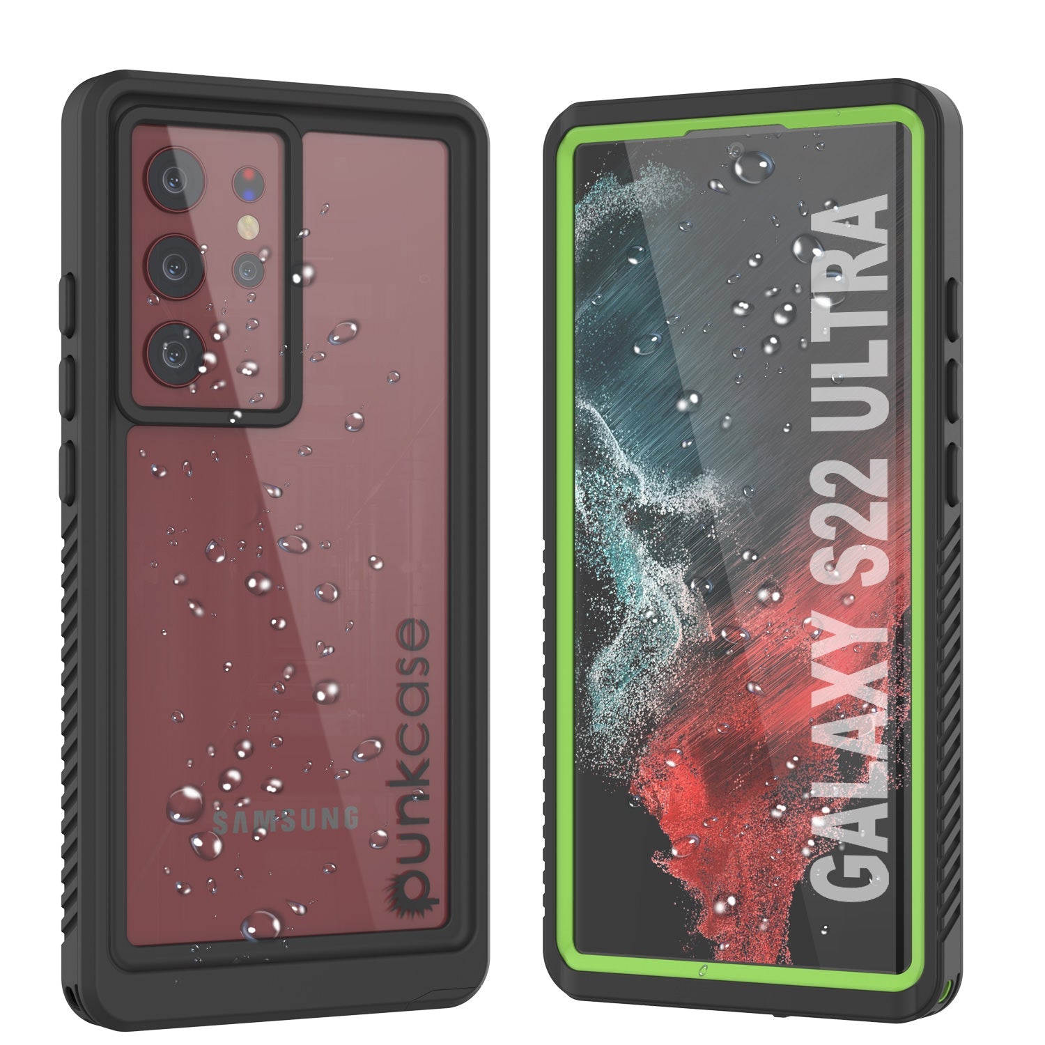 Galaxy S22 Ultra À Prova d'Água/À Prova de Choque [Série Extrema] Capa Protetora de Tela [Verde Claro]