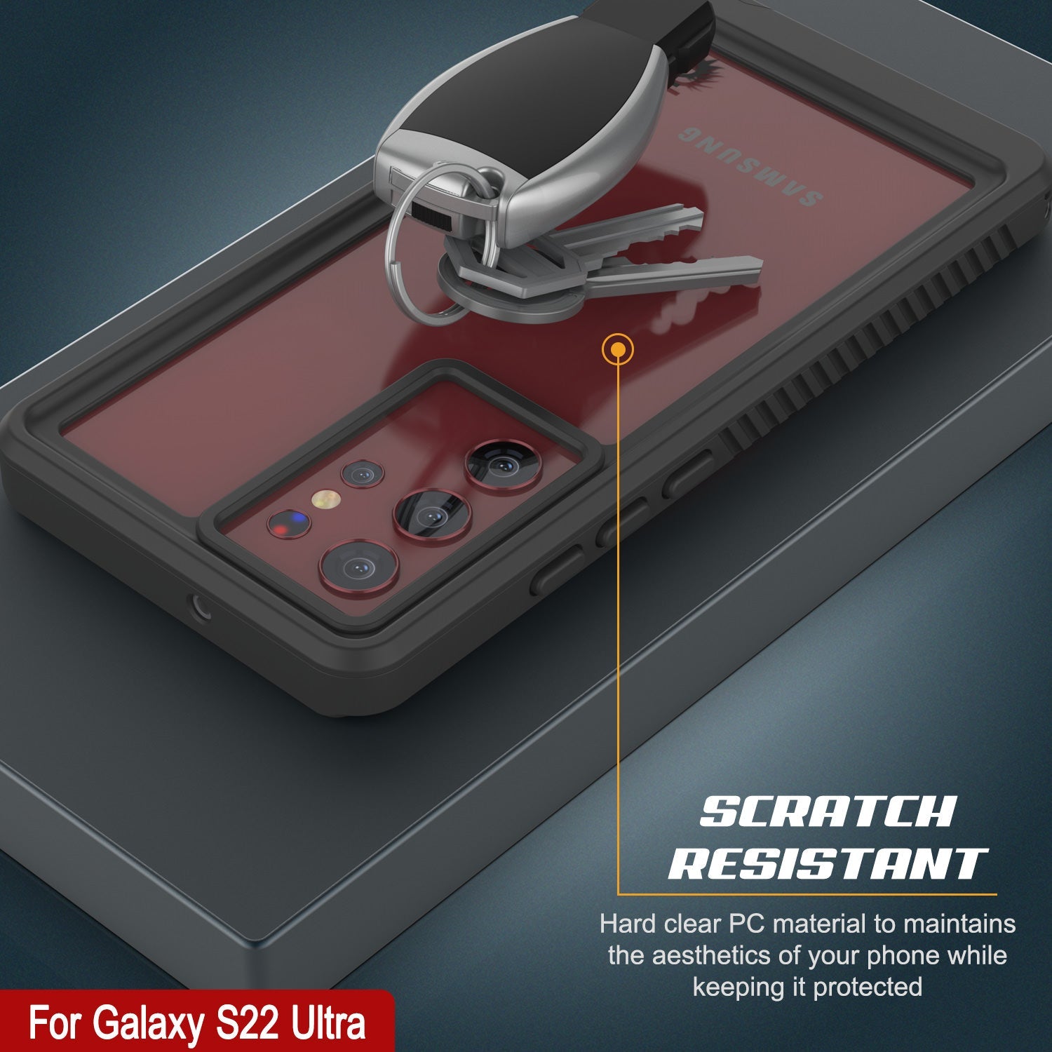 Galaxy S22 Ultra à Prova d'Água / À Prova de Choque [Série Extrema] Com Protetor de Tela Capa [Preto]