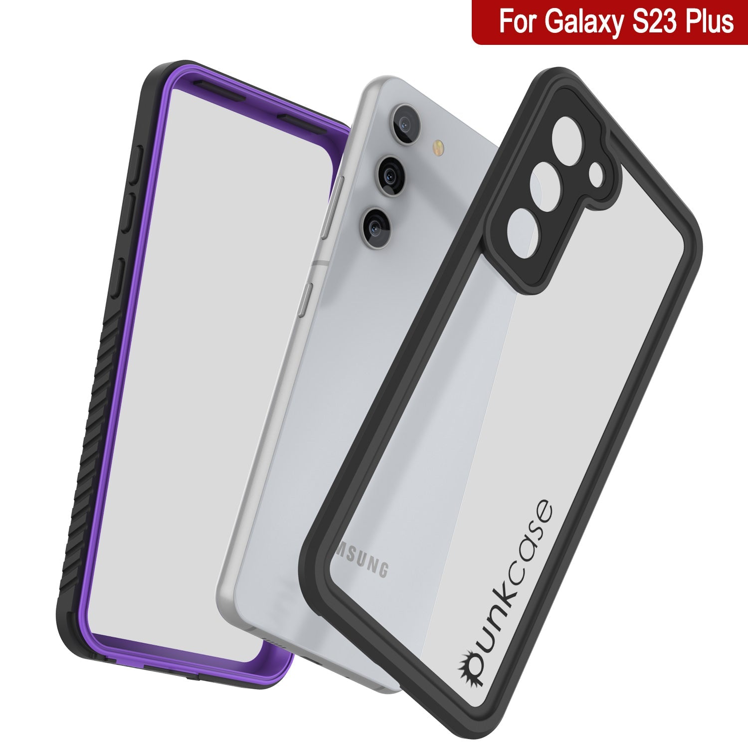Galaxy S23+ Plus à Prova d'Água / Antichoque [Série Extrema] Capa Protetora de Tela Slim [Roxa]