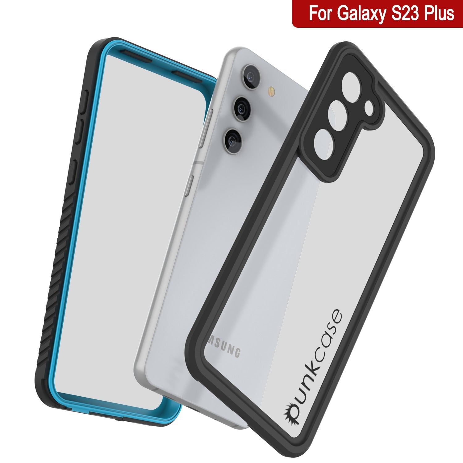 Galaxy S23+ Plus à prova de água/choque/neve/poeira [Série Extrema] Capa Slim [Azul Claro]