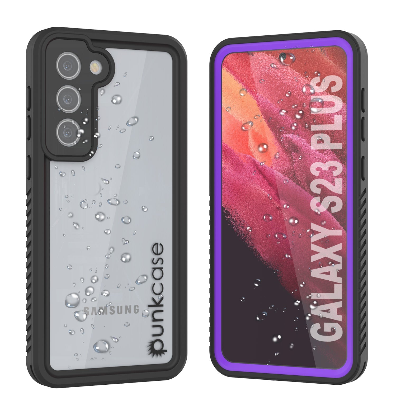 Galaxy S23+ Plus à Prova d'Água / Antichoque [Série Extrema] Capa Protetora de Tela Slim [Roxa]