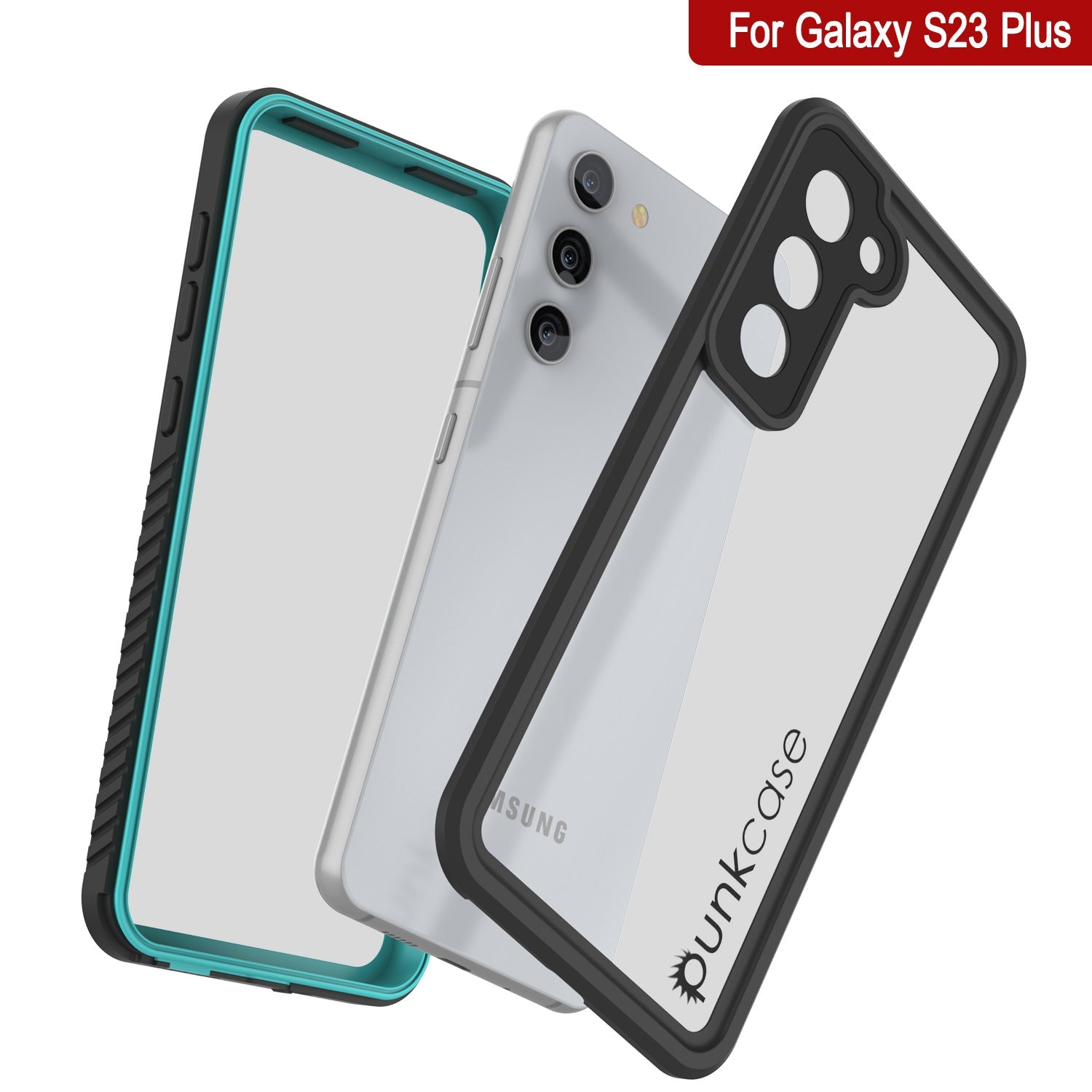 Capa protetora para tela do Galaxy S23+ Plus à prova d'água/choque/neve [Série Extrema] [Azul-petróleo]
