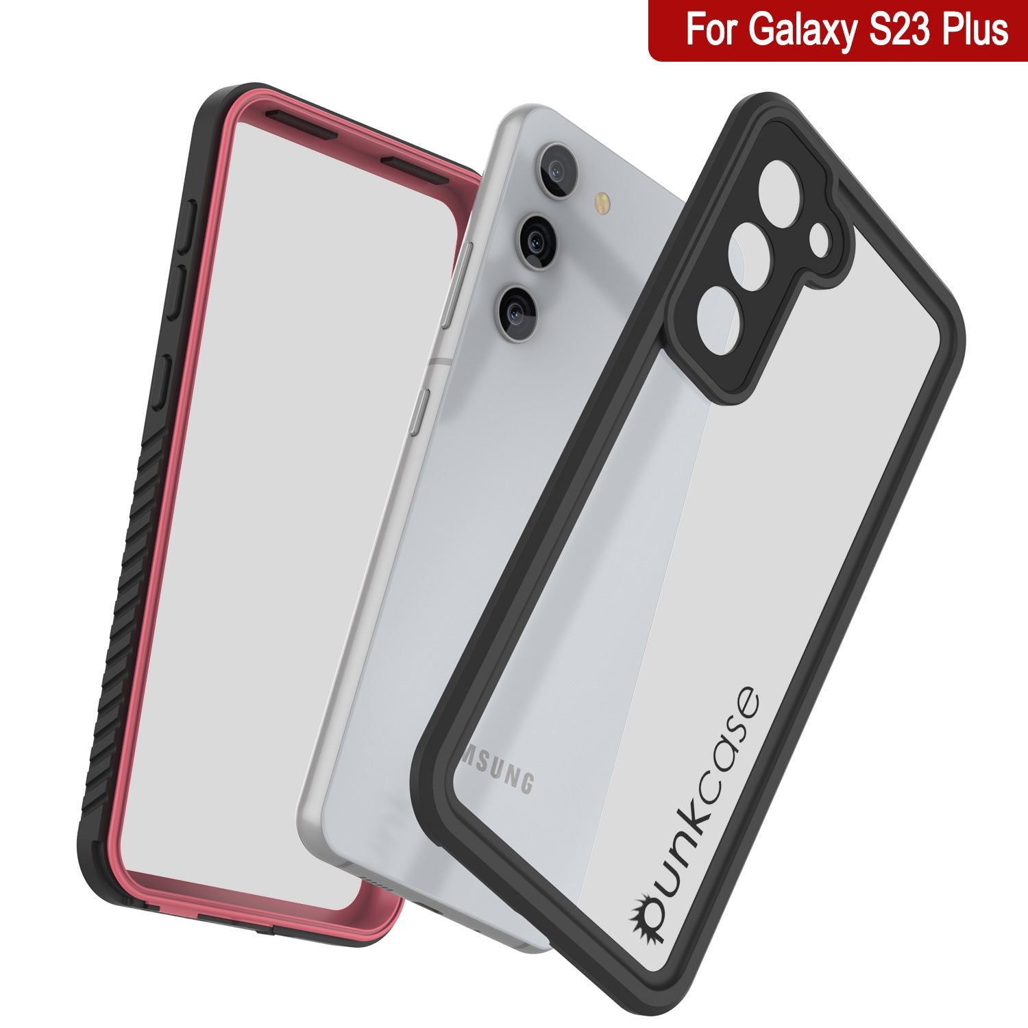 Galaxy S23+ Plus à prova d'água/choque/neve [Série Extrema] Capa protetora fina de protetor de tela [Rosa]
