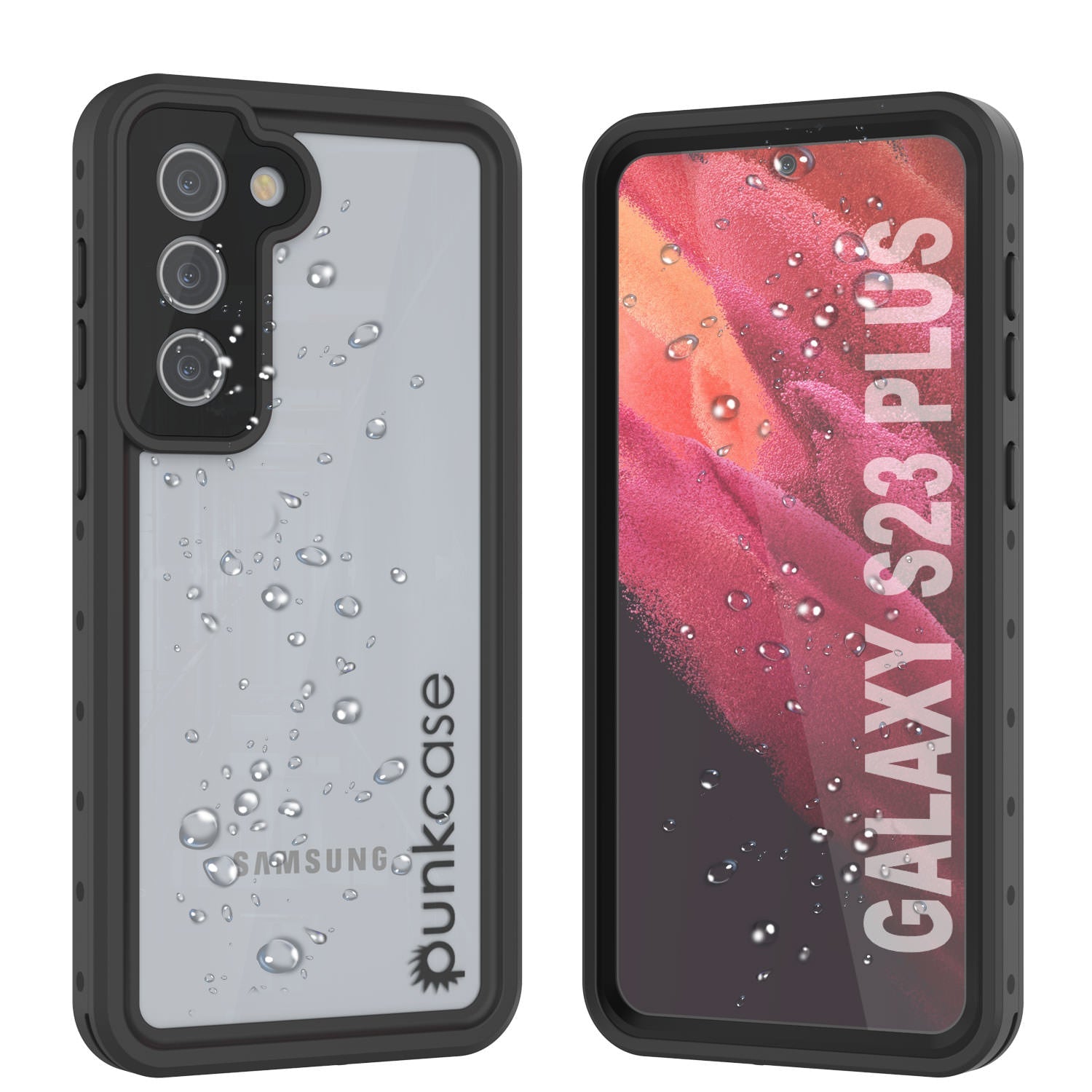 Capa impermeável Galaxy S23+ Plus PunkCase StudStar Clear Thin 6.6ft Subaquático IP68 à prova de choque/neve