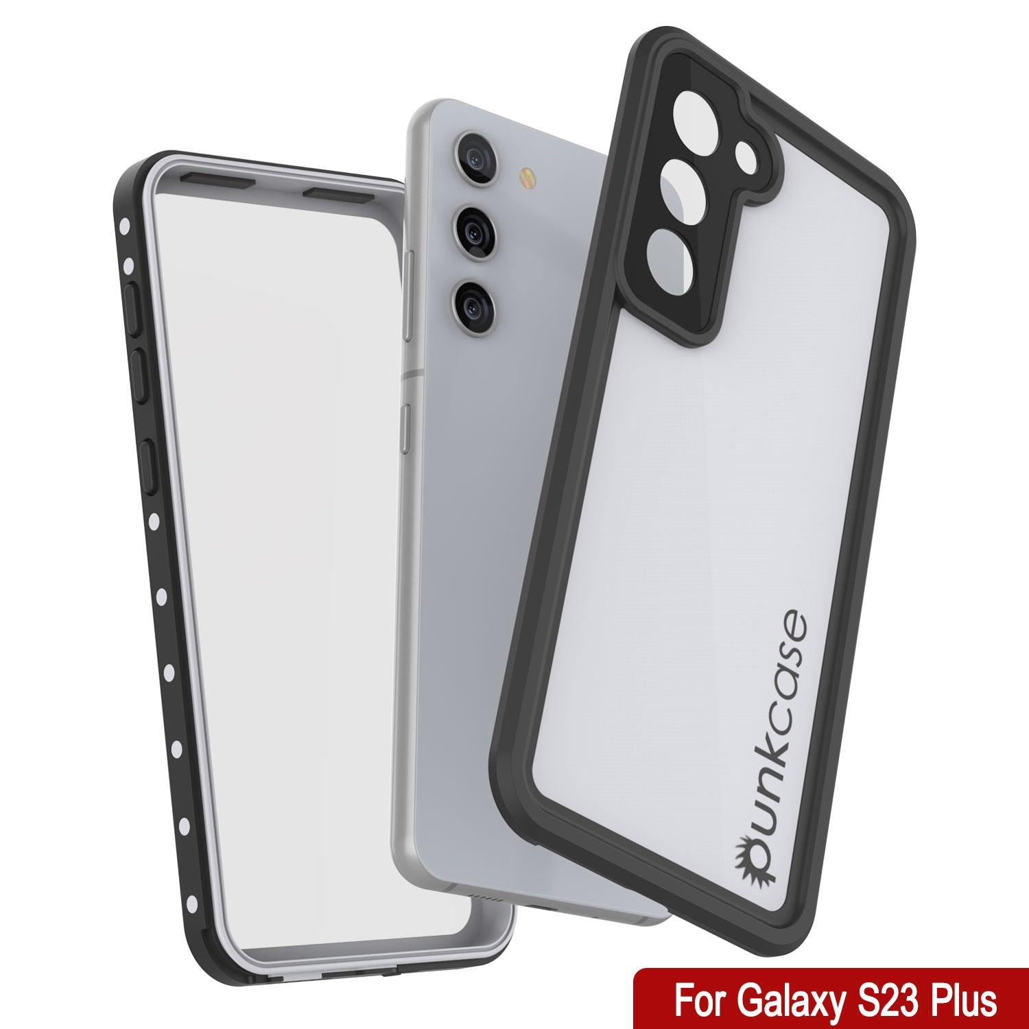 Capa à Prova d'Água Galaxy S23+ Plus, Punkcase StudStar Branca Fina 6.6ft à Prova de Água IP68 À Prova de Choque/Neve