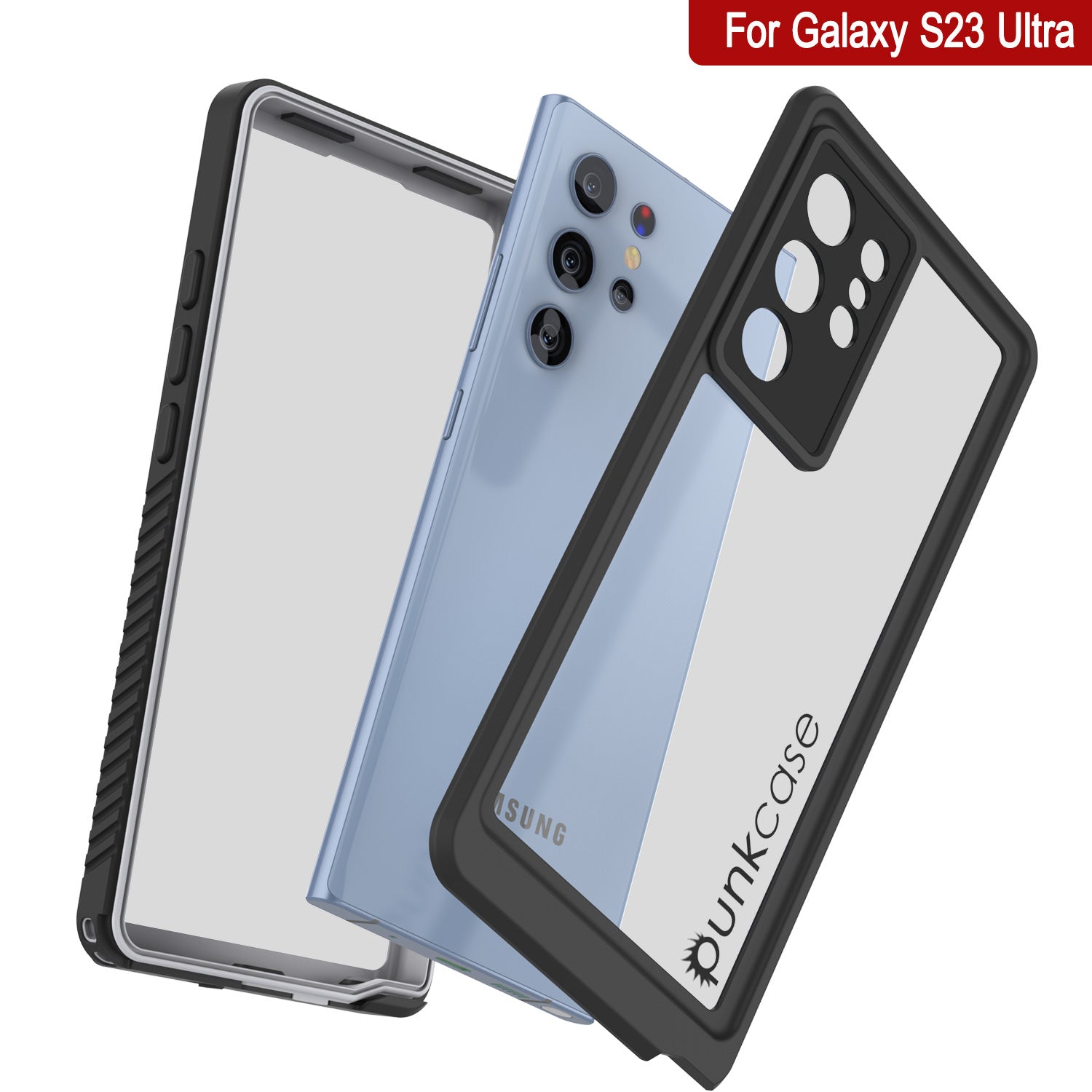 Galaxy S23 Ultra à prova d'água / choque / neve / sujeira [Série Extrema] Capa Slim Punkcase [Branco]