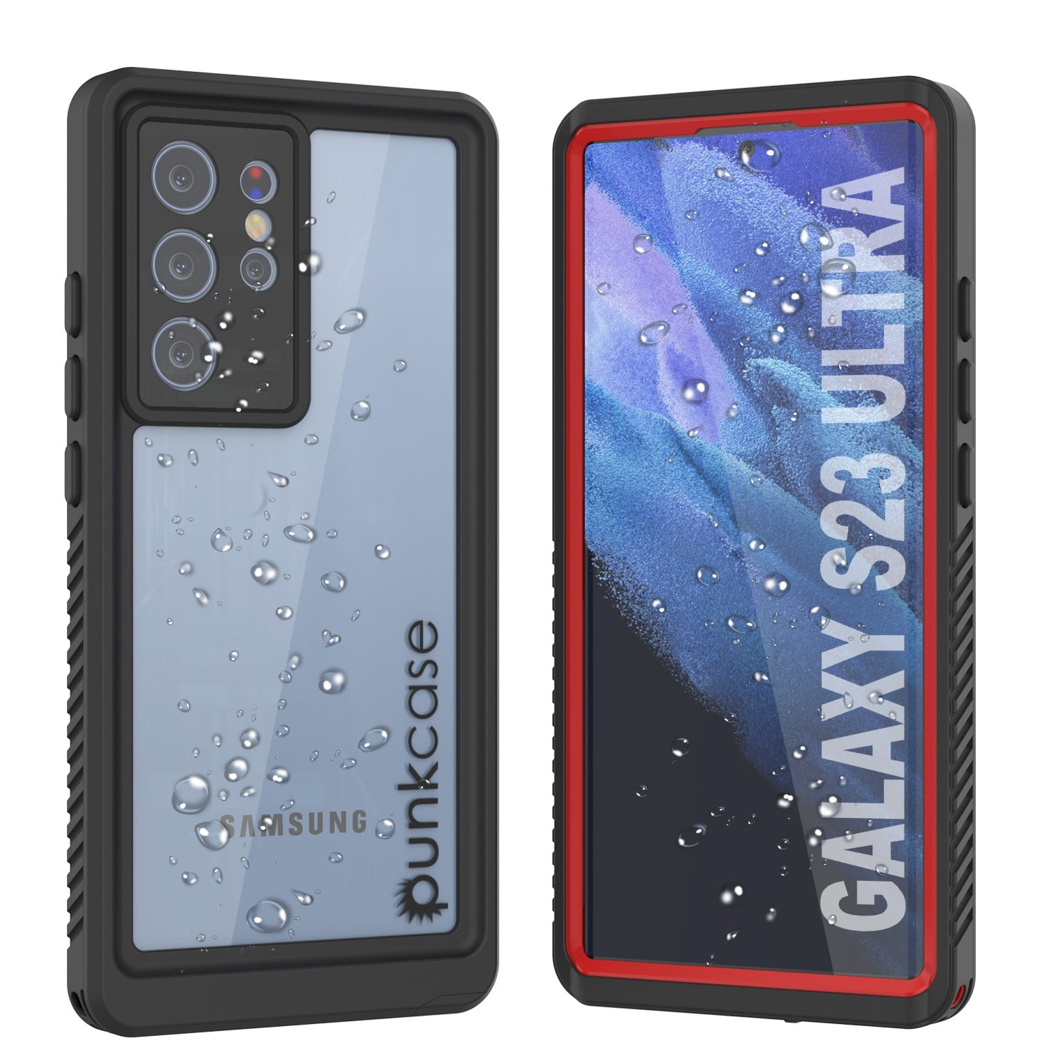 Galaxy S23 Ultra À Prova d'Água/Choque/Neve [Série Extrema] Capa Protetora Slim para Protetor de Tela [Vermelho]