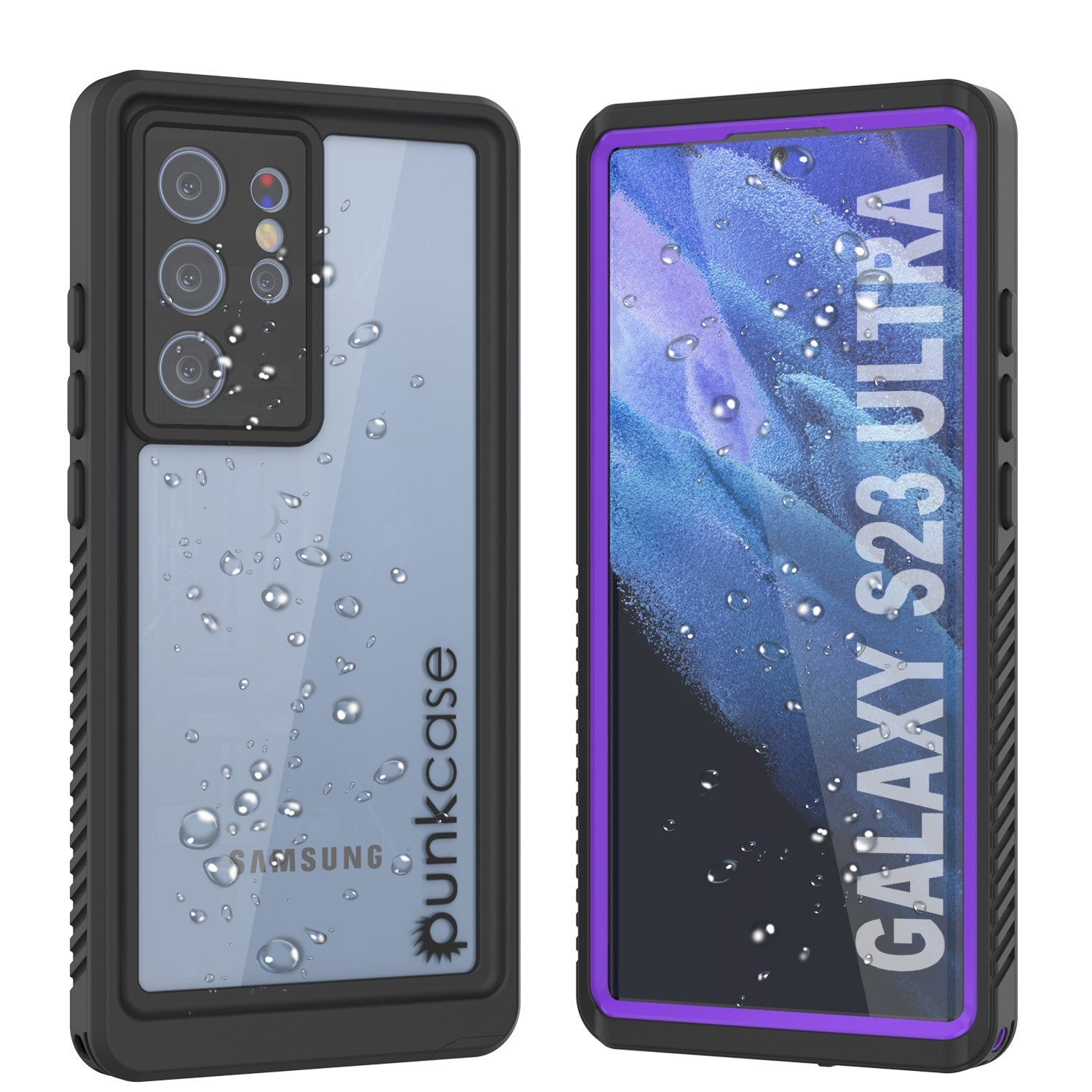 Galaxy S23 Ultra À Prova D'Água / À Prova de Choque [Série Extrema] Estojo Protetor de Tela Fina [Roxo]