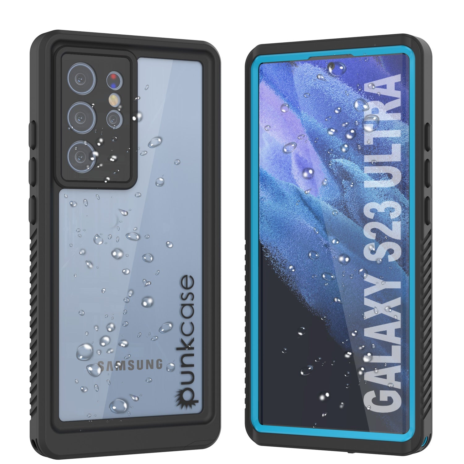 Galaxy S23 Ultra à prova d'água/choque/neve/pó [Série Extrema] Capa Slim [Azul Claro]