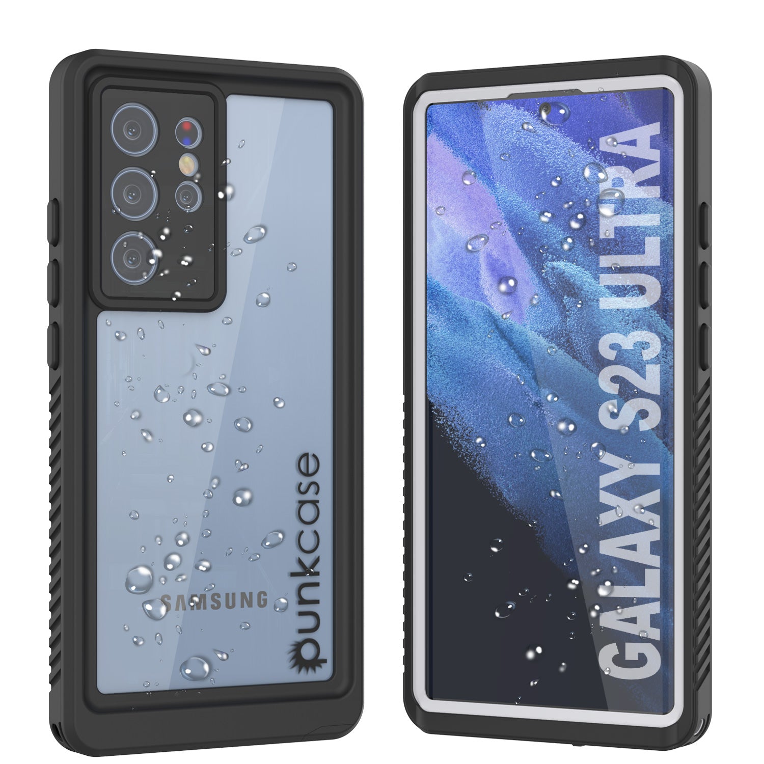Galaxy S23 Ultra à prova d'água / choque / neve / sujeira [Série Extrema] Capa Slim Punkcase [Branco]