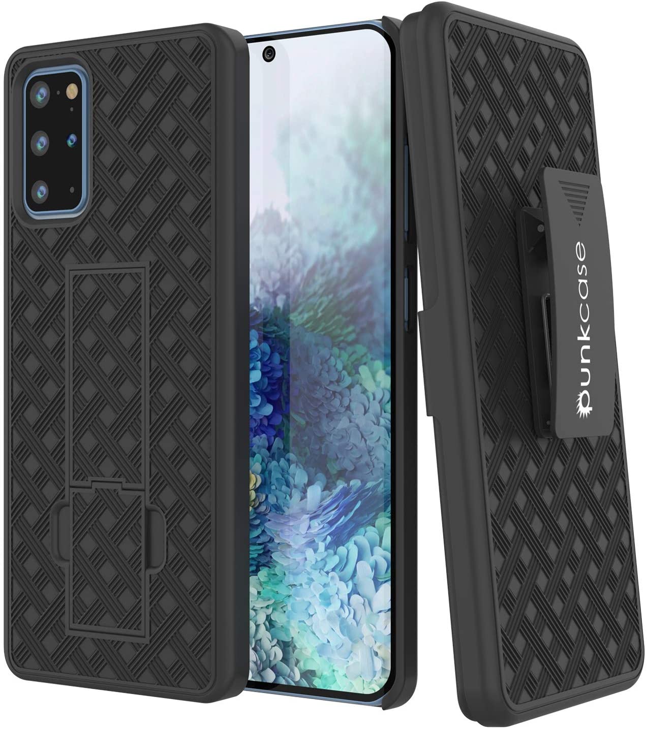 Capa Punkcase Galaxy S20+ Plus com protetor de tela, clipe de cinto de coldre [preto]