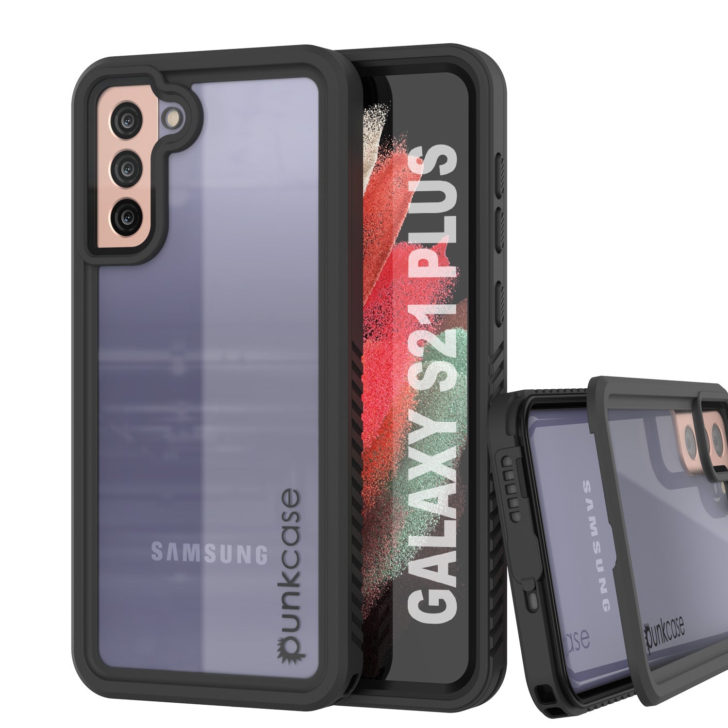 Galaxy S21+ Plus à prova d'água/choque [Série Extrema] Com Protetor de Tela Case [Preto]