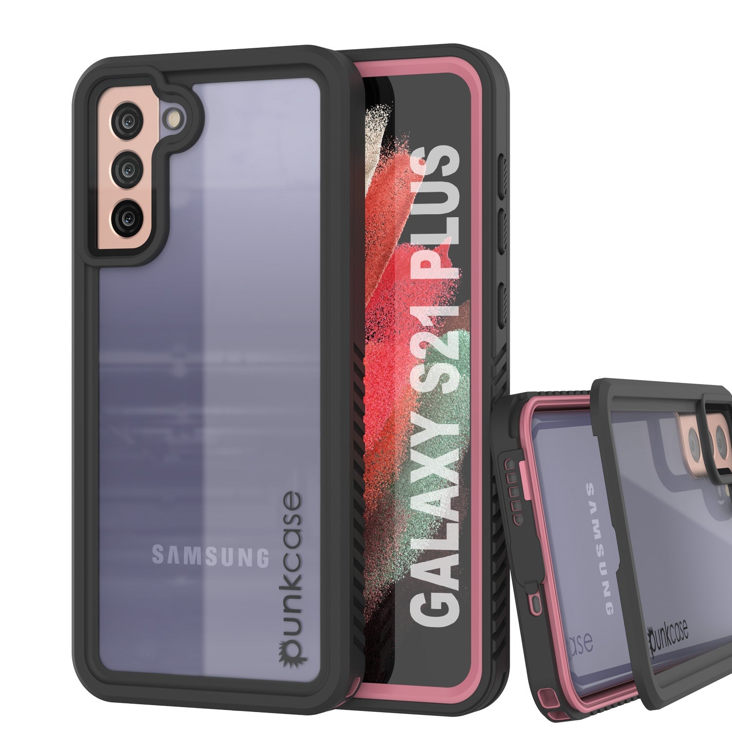 Galaxy S21+ Plus À prova d'água/choque/neve [Série Extreme] Capa protetora de tela fina [Rosa]