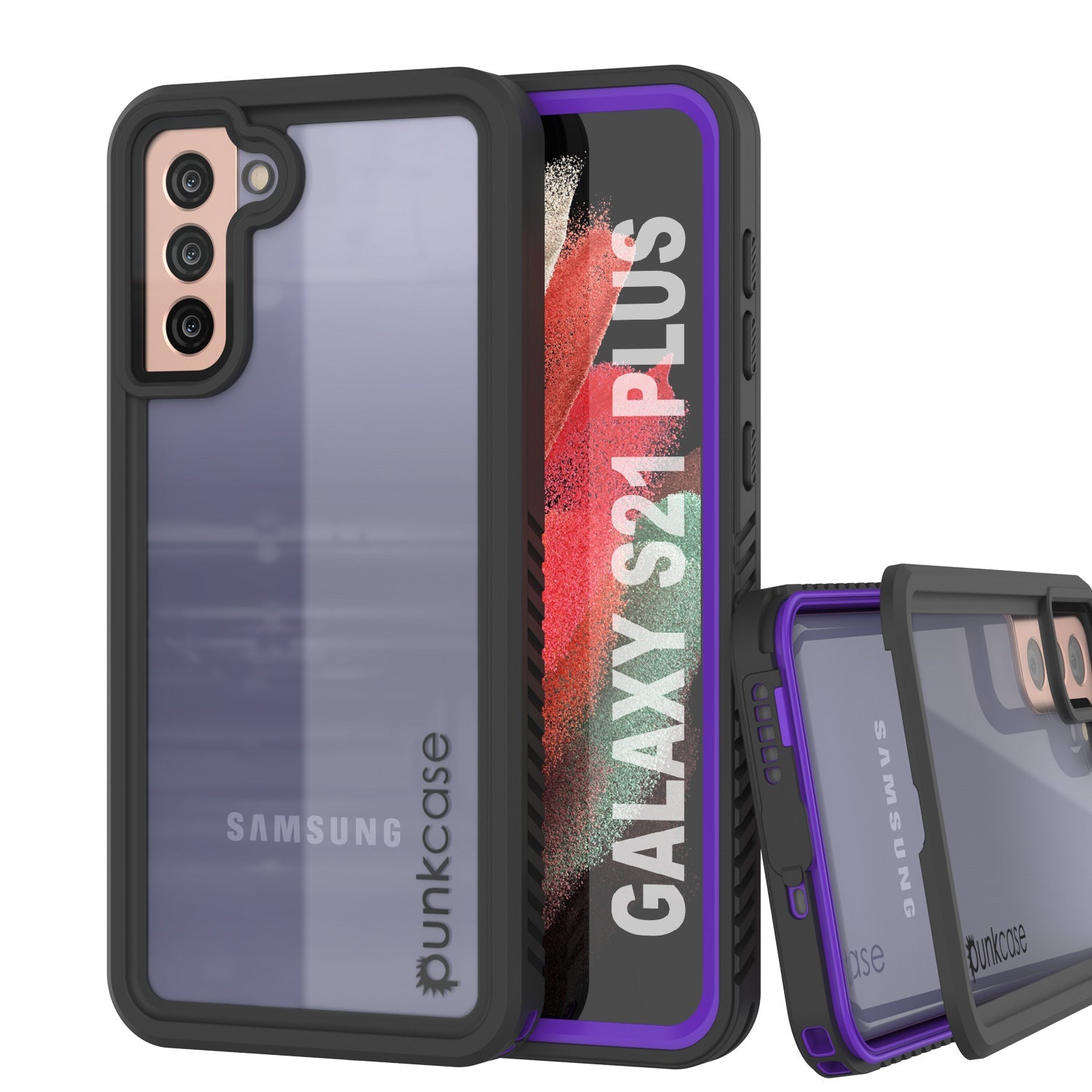 Galaxy S21+ Plus Capa Protetora Slim à Prova d'Água/choque [Série Extrema] para Protetor de Tela [Roxo]