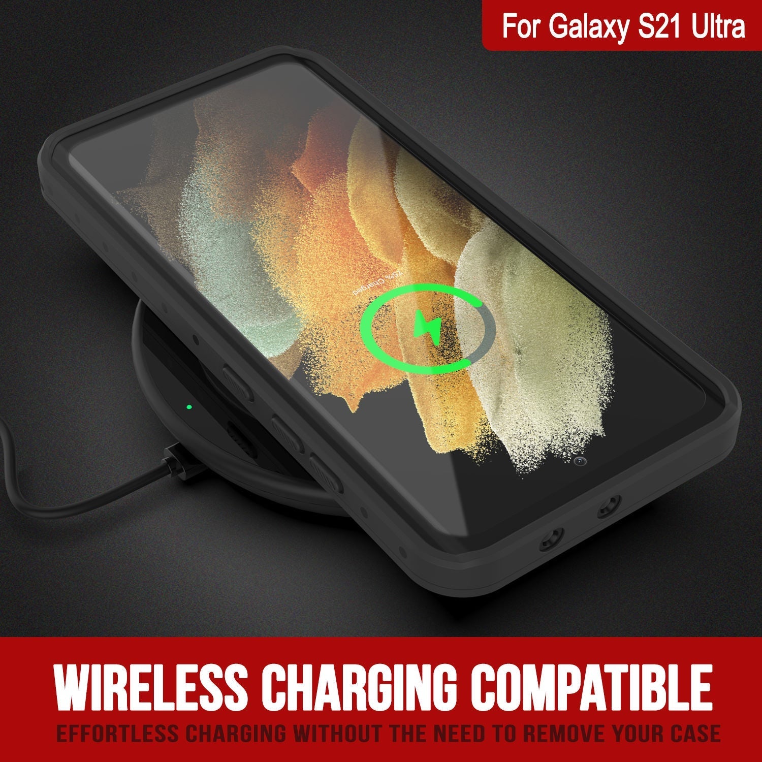 Capa à prova d'água Galaxy S22 Ultra PunkCase StudStar Clear fina de 6.6 pés à prova d'choque/neve subaquática IP68