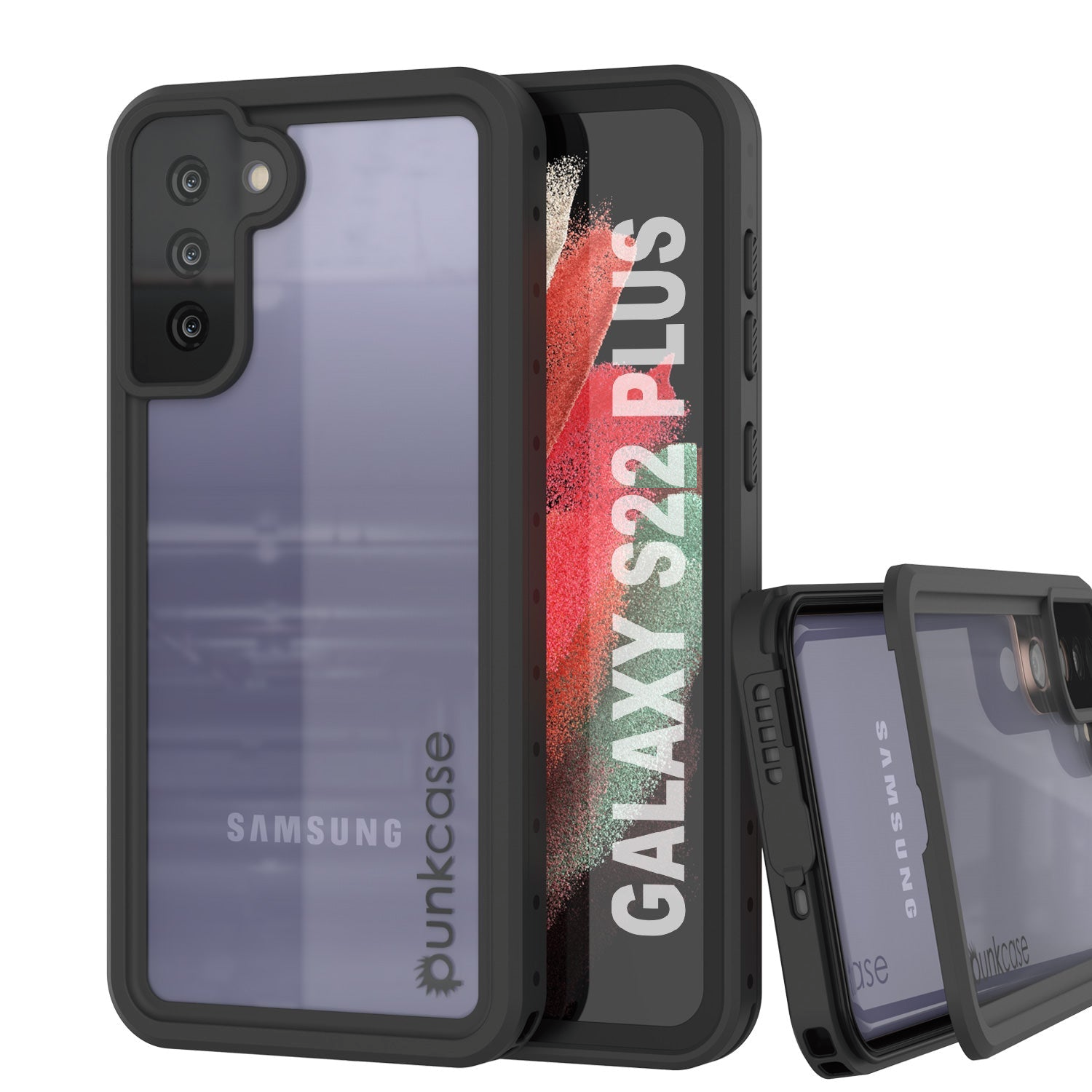 Capa à prova d'água Galaxy S22+ Plus PunkCase StudStar Transparente Fina 6.6ft Subaquática IP68 À Prova de Choque/Neve