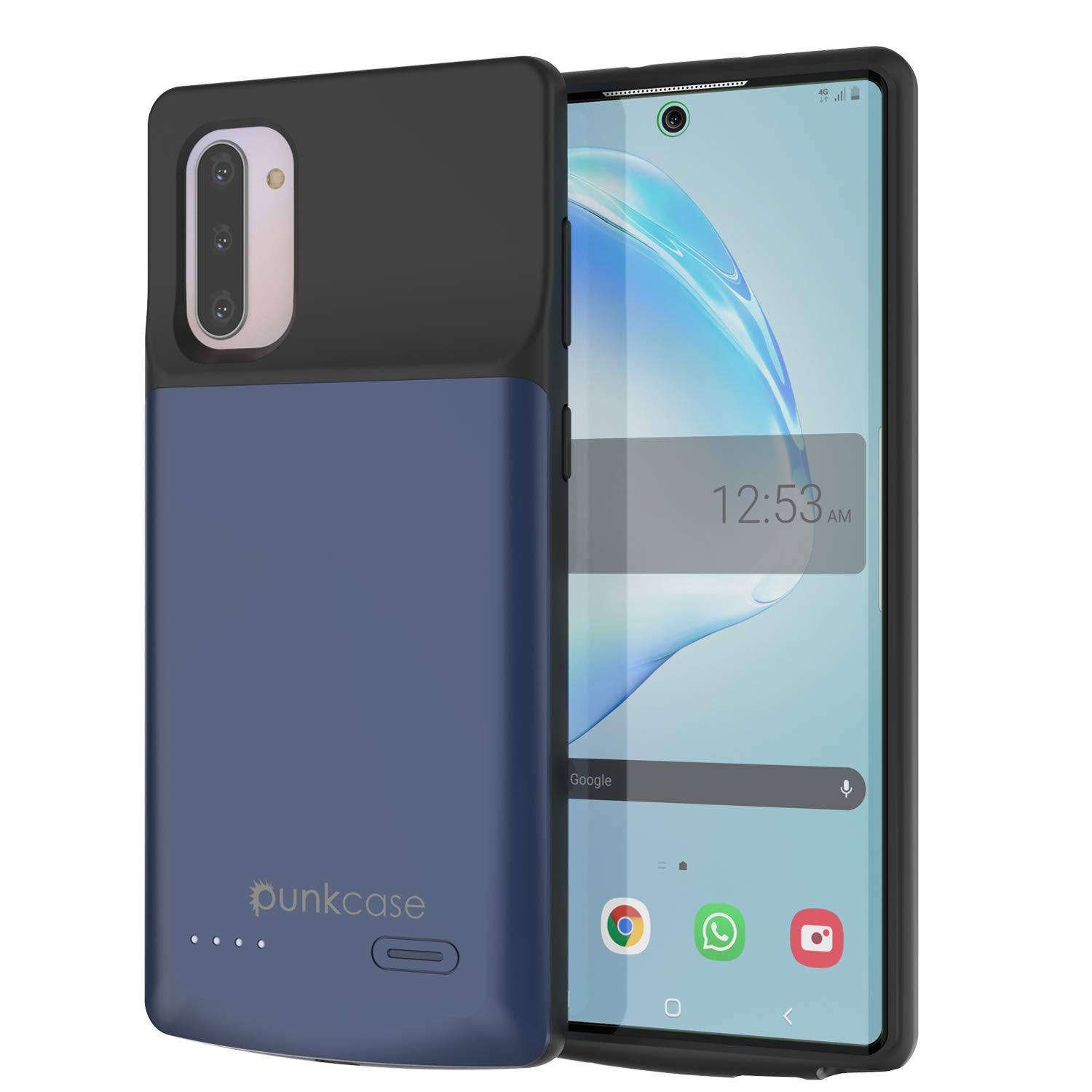 Carregador de bateria Galaxy Note 10 5200mAH com porta USB - Capa fina [Azul]