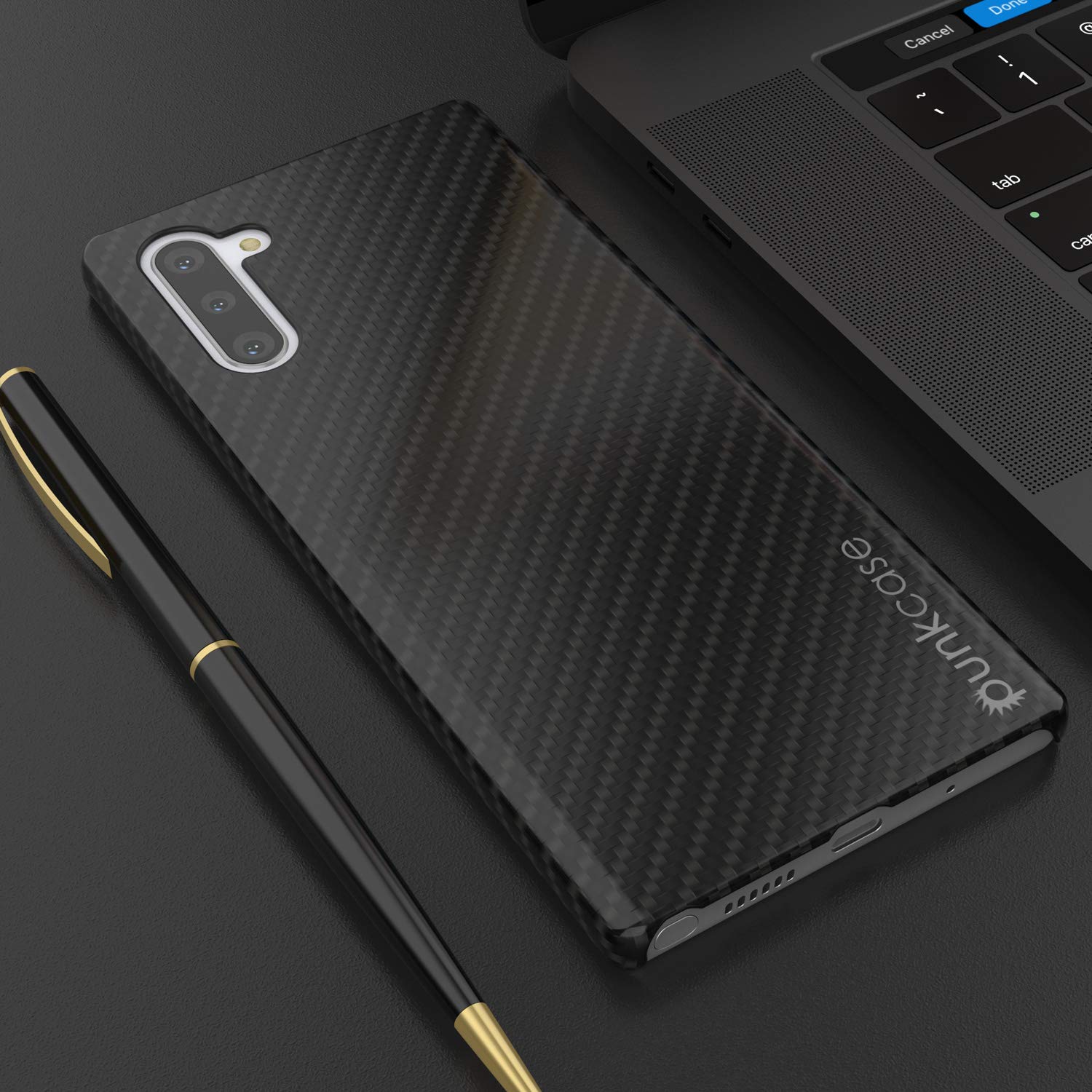 Capa Galaxy Note 10, Punkcase CarbonShield, Cobertura Resistente e Ultra Fina