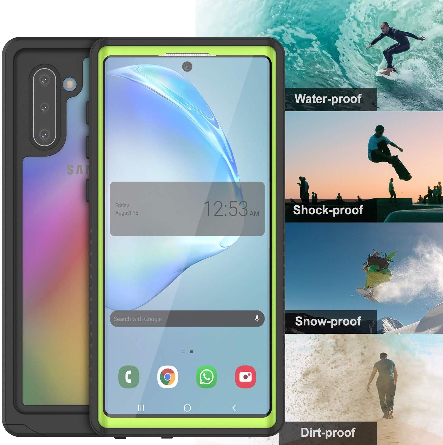 Capa Galaxy Note 10, Punkcase [Série Extrema] Capa de Armadura com Protetor de Tela Integrado [Verde Claro]