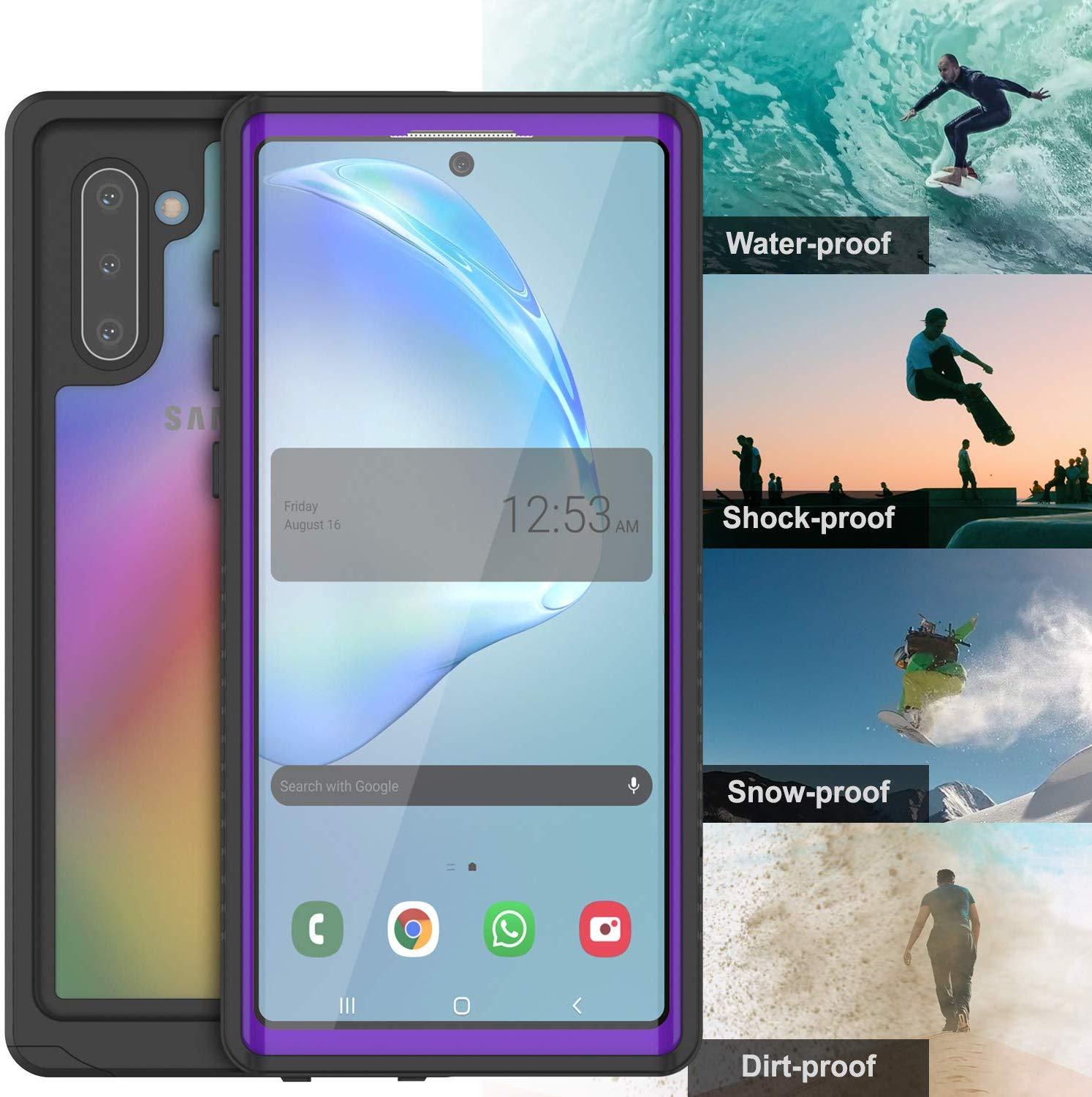 Capa Galaxy Note 10, Punkcase [Série Extrema] Capa de Armadura com Protetor de Tela Integrado [Purple]