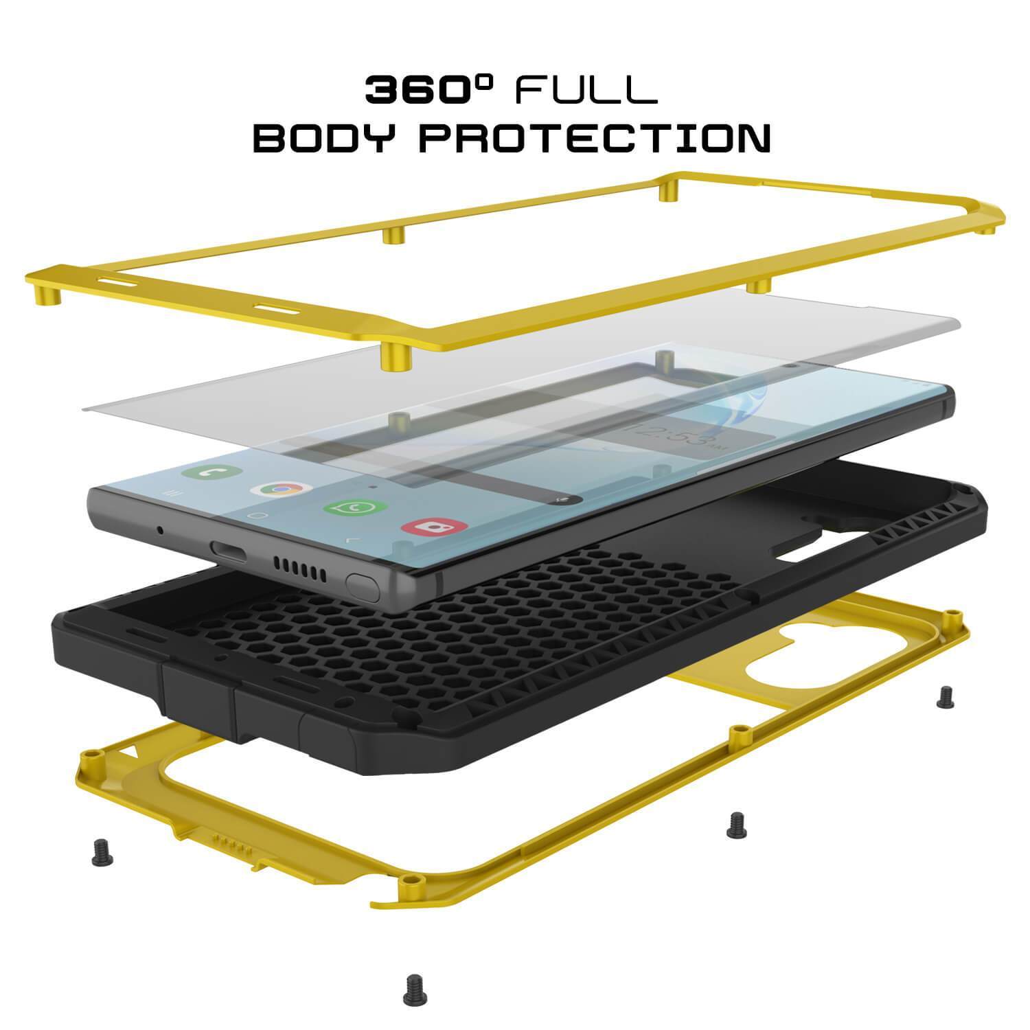 Capa Galaxy Note 10, Capa PUNKcase Metálica Neon à Prova de Choque Slim Metal Armor [Neon]