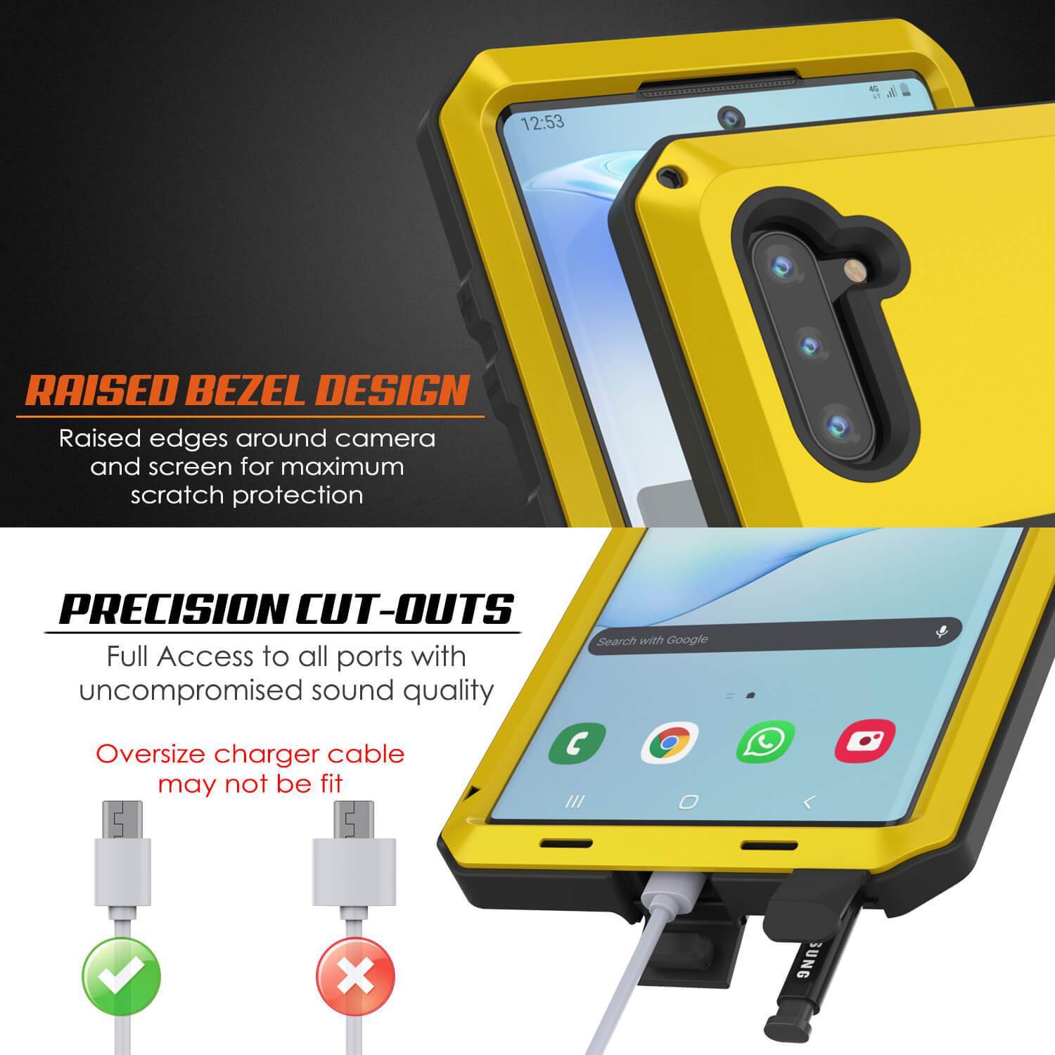 Capa Galaxy Note 10, Capa PUNKcase Metálica Neon à Prova de Choque Slim Metal Armor [Neon]