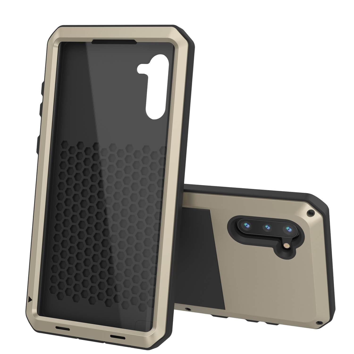 Capa Galaxy Note 10, Capa Metálica PUNKcase à Prova de Choque Slim Metal Armor [Dourado]