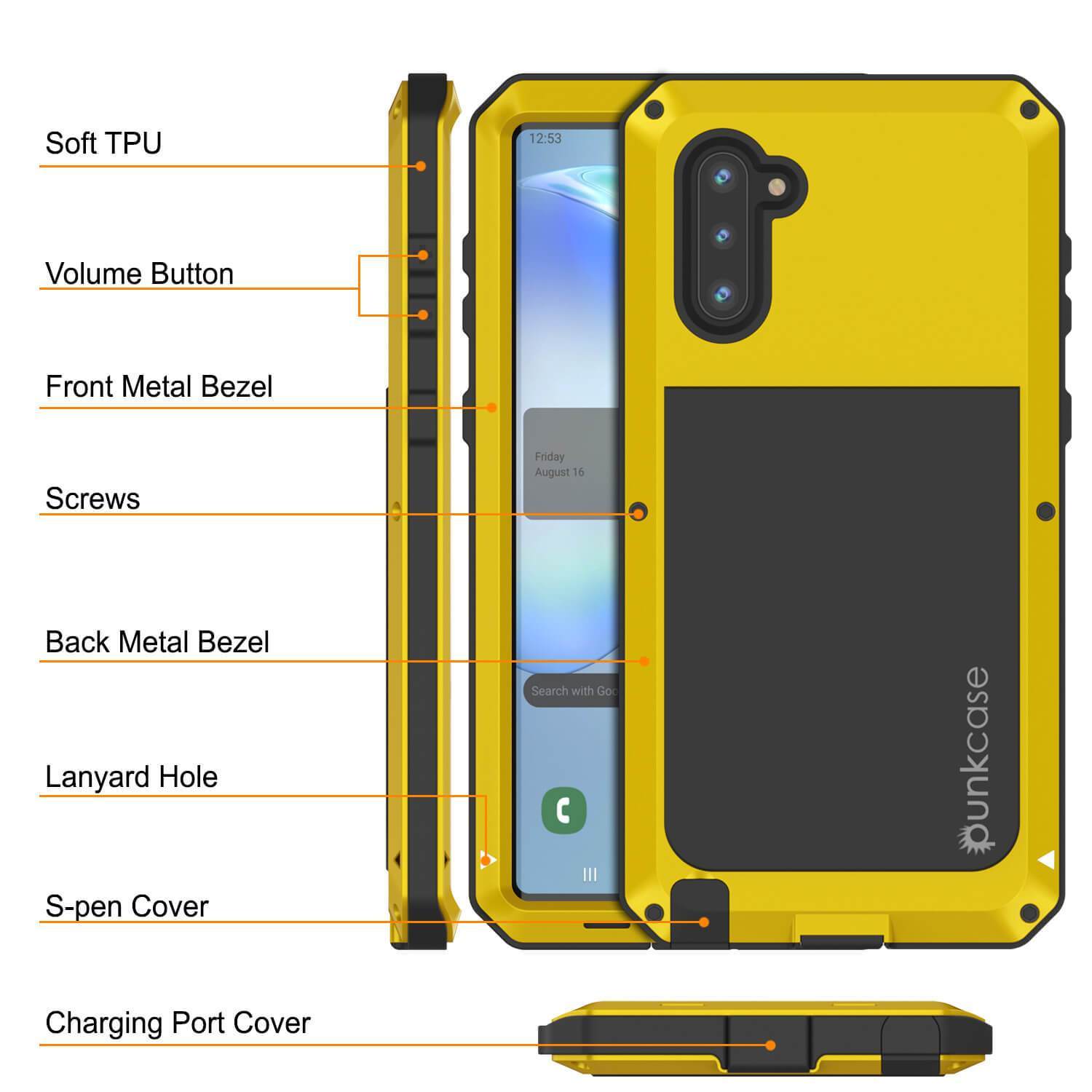 Capa Galaxy Note 10, Capa PUNKcase Metálica Neon à Prova de Choque Slim Metal Armor [Neon]