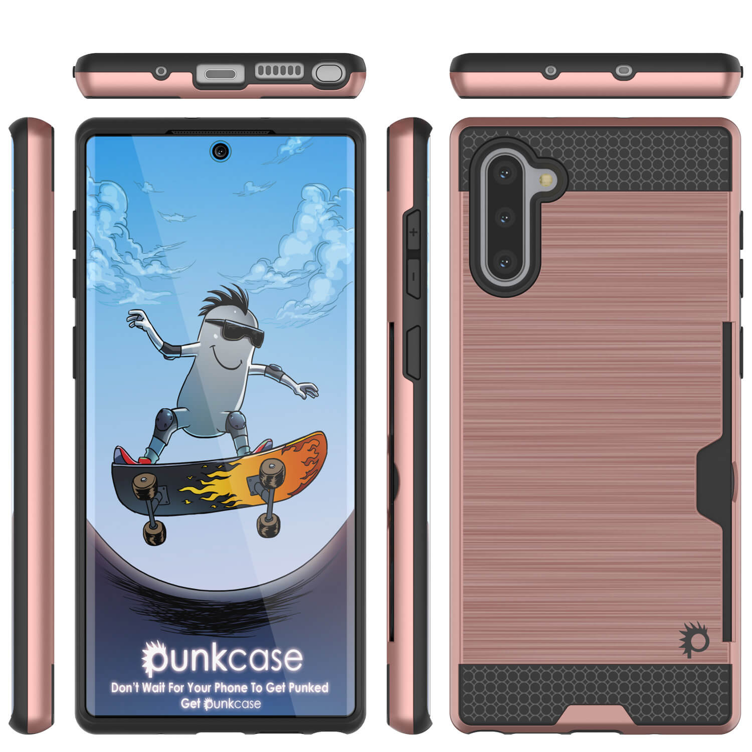Capa Galaxy Note 10+ Plus, PUNKcase [Série SLOT] Ajuste Slim Samsung Note 10+ Plus [Ouro Rosa]