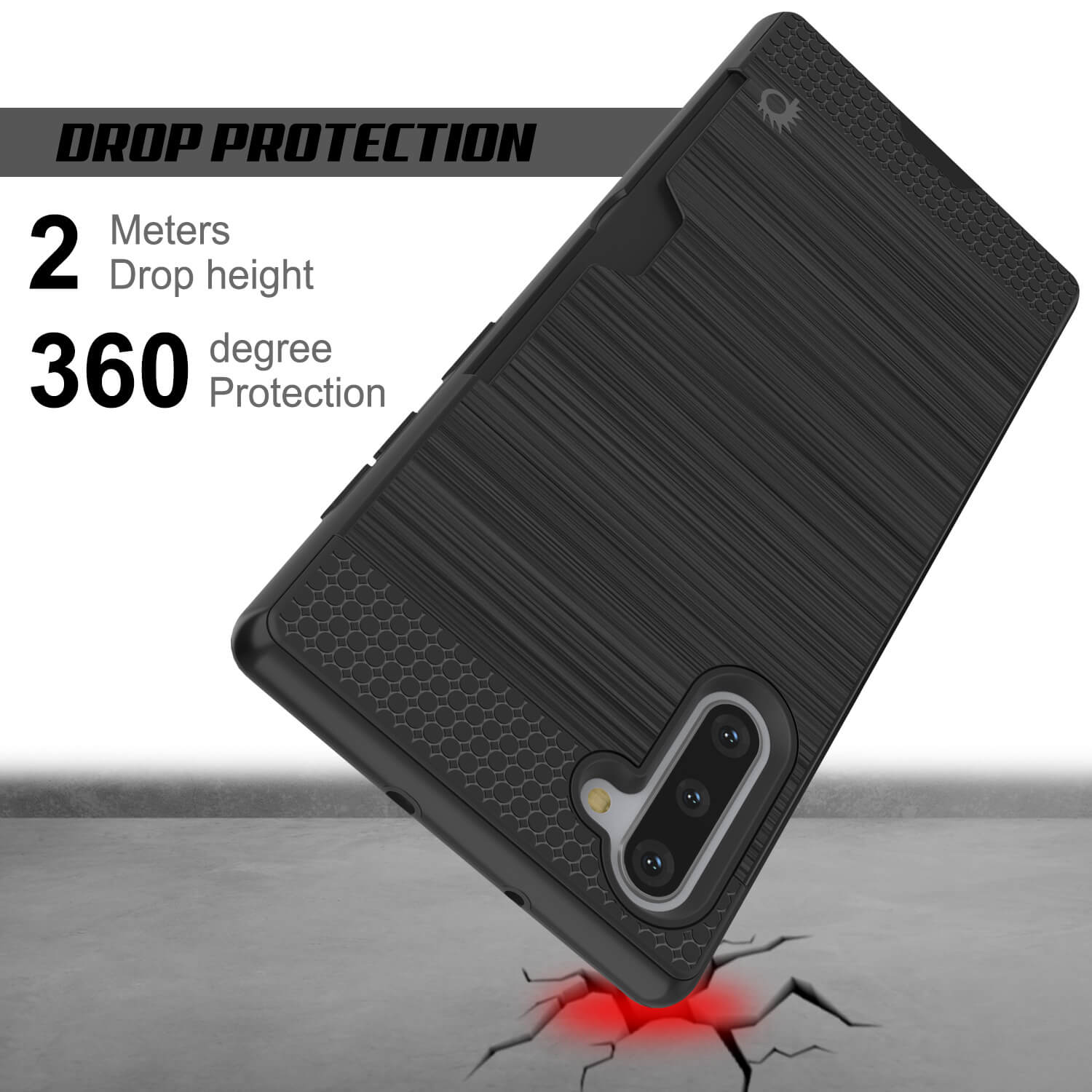 Capa Galaxy Note 10+ Plus, PUNKcase [Série SLOT] Ajuste Slim Samsung Note 10+ Plus [Preto]