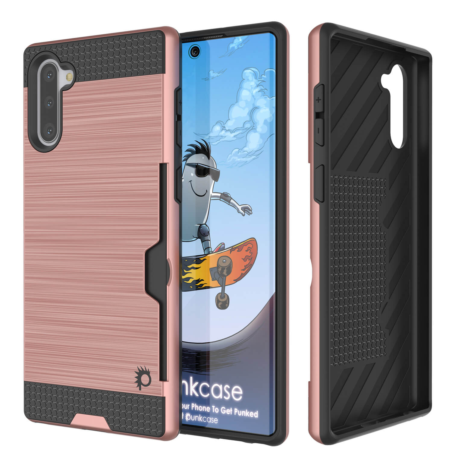 Capa Galaxy Note 10+ Plus, PUNKcase [Série SLOT] Ajuste Slim Samsung Note 10+ Plus [Ouro Rosa]