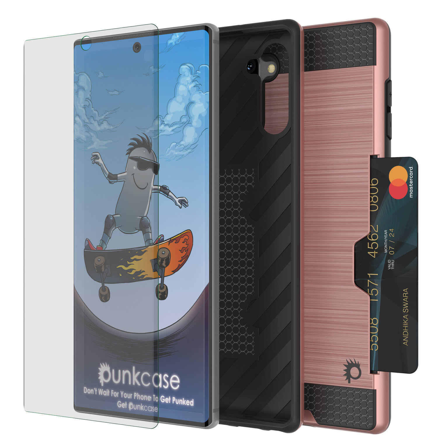 Capa Galaxy Note 10+ Plus, PUNKcase [Série SLOT] Ajuste Slim Samsung Note 10+ Plus [Ouro Rosa]