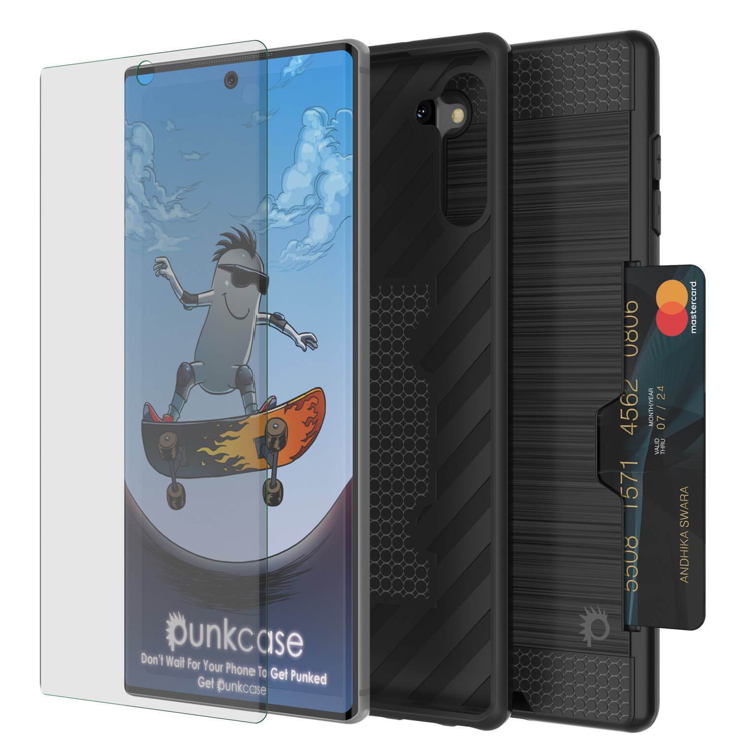 Capa Galaxy Note 10, PUNKcase [Série SLOT] Ajuste Fino Samsung Note 10 [Preto]