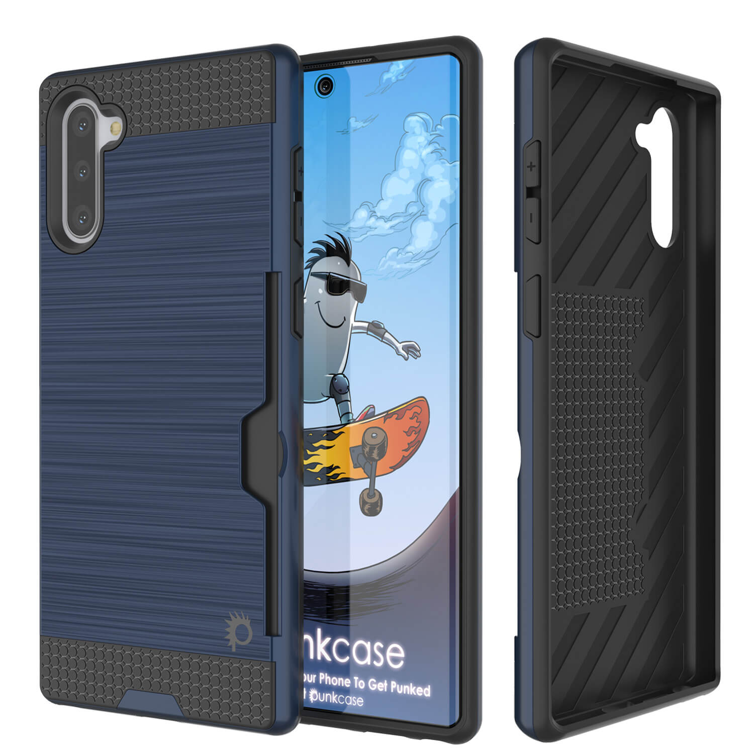 Capa Galaxy Note 10+ Plus, PUNKcase [Série SLOT] Slim Fit Samsung Note 10+ Plus [Marinho]