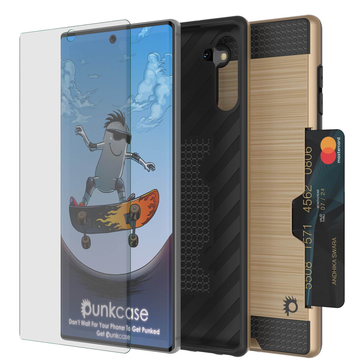Capa Galaxy Note 10, PUNKcase [Série SLOT] Slim Fit Samsung Note 10 [Dourado]