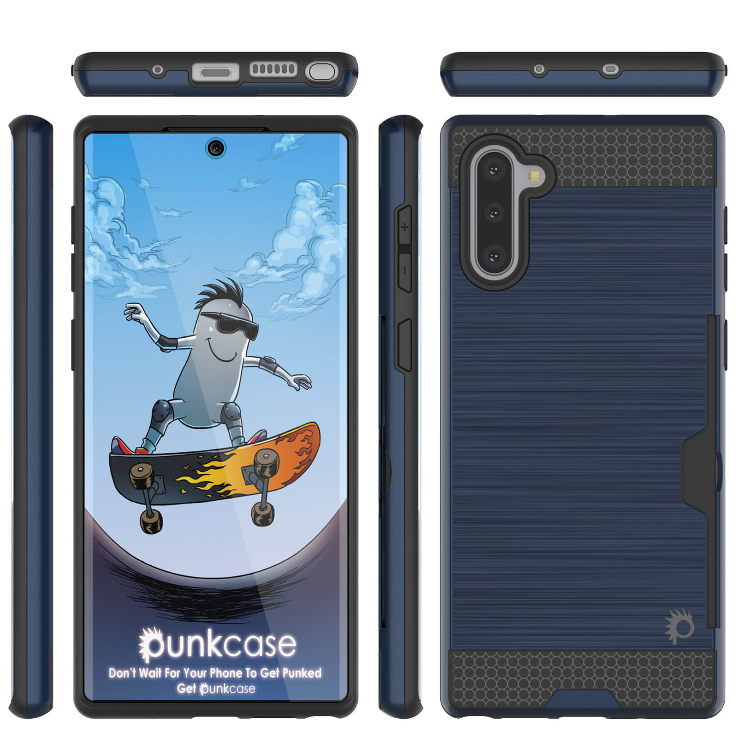 Capa Galaxy Note 10+ Plus, PUNKcase [Série SLOT] Slim Fit Samsung Note 10+ Plus [Marinho]