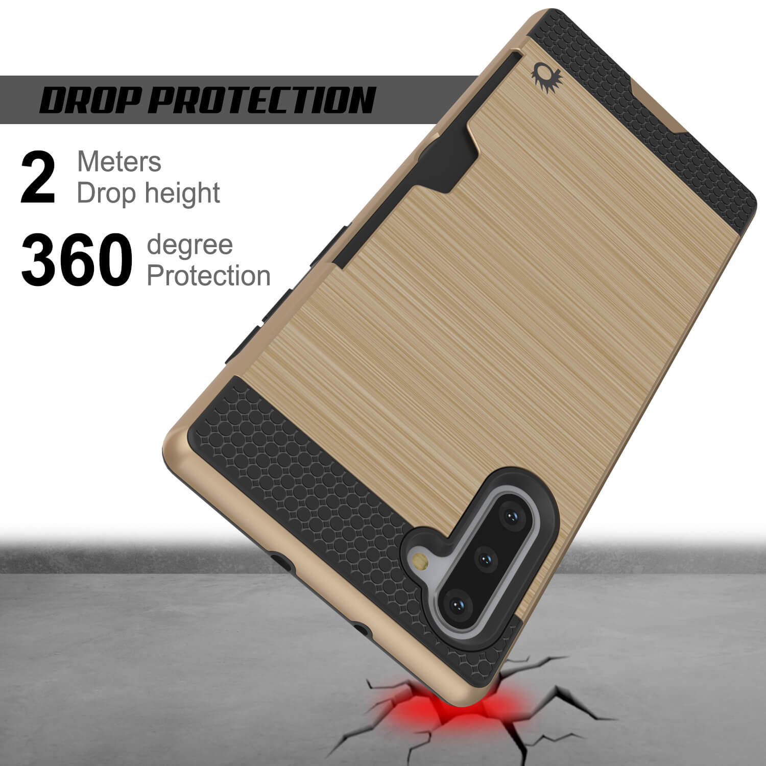 Capa Galaxy Note 10+ Plus, PUNKcase [Série SLOT] Ajuste Fino Samsung Note 10+ Plus [Dourado]