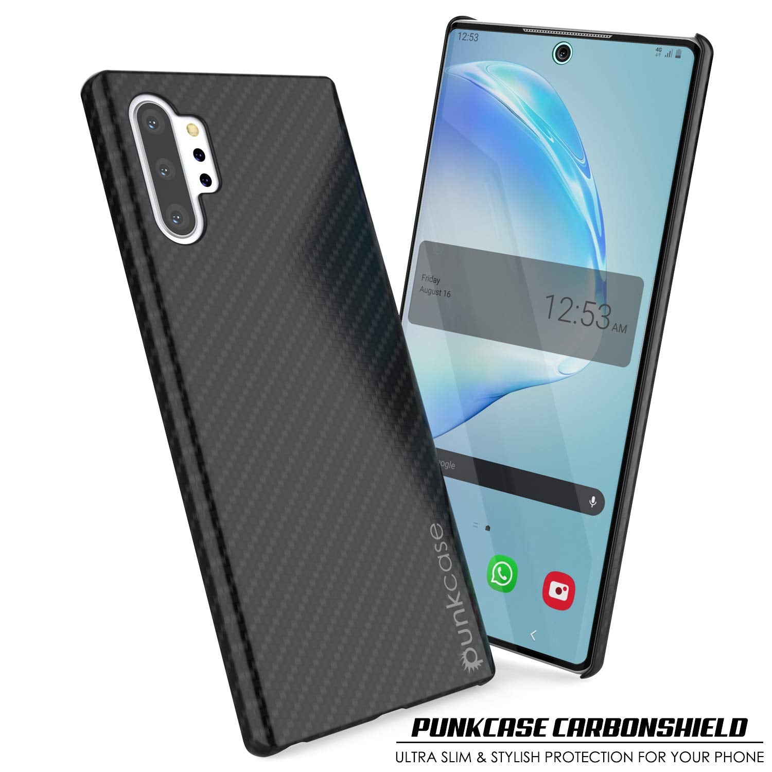 Capa Galaxy Note 10+ Plus, Punkcase CarbonShield, Capa Resistente e Ultra Fina