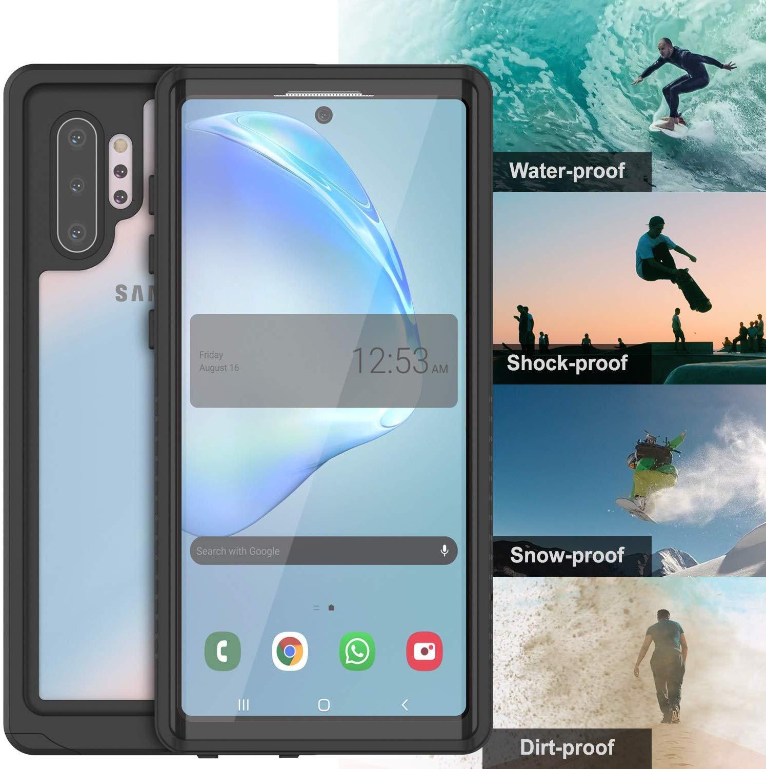 Capa para Galaxy Note 10+ Plus, Punkcase [Série Extrema] Capa Protetora com Protetor de Tela Integrado [Preto]
