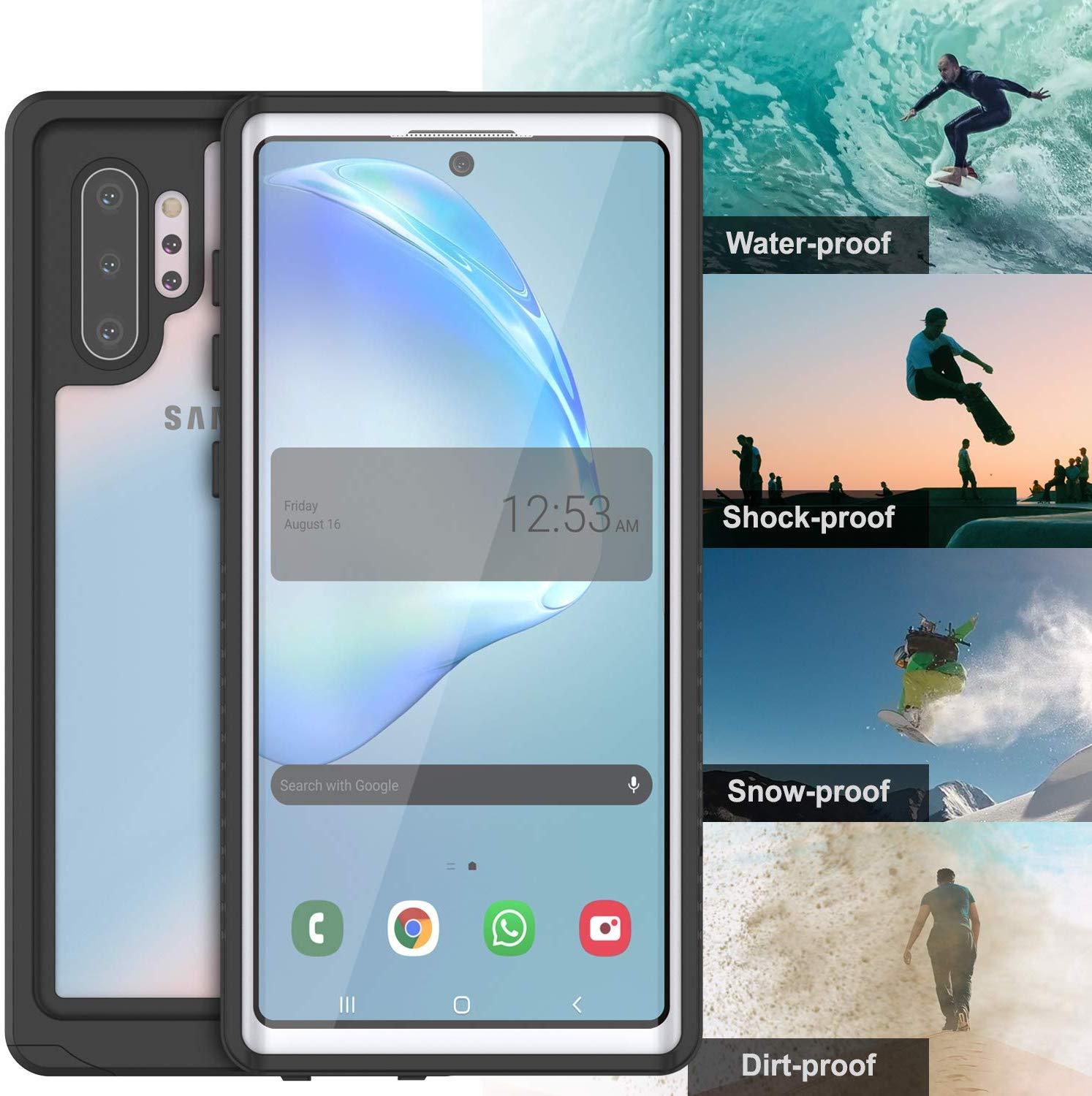 Capa Galaxy Note 10+ Plus, Punkcase [Série Extrema] Cobertura de Armadura com Protetor de Tela Integrado [Branco]