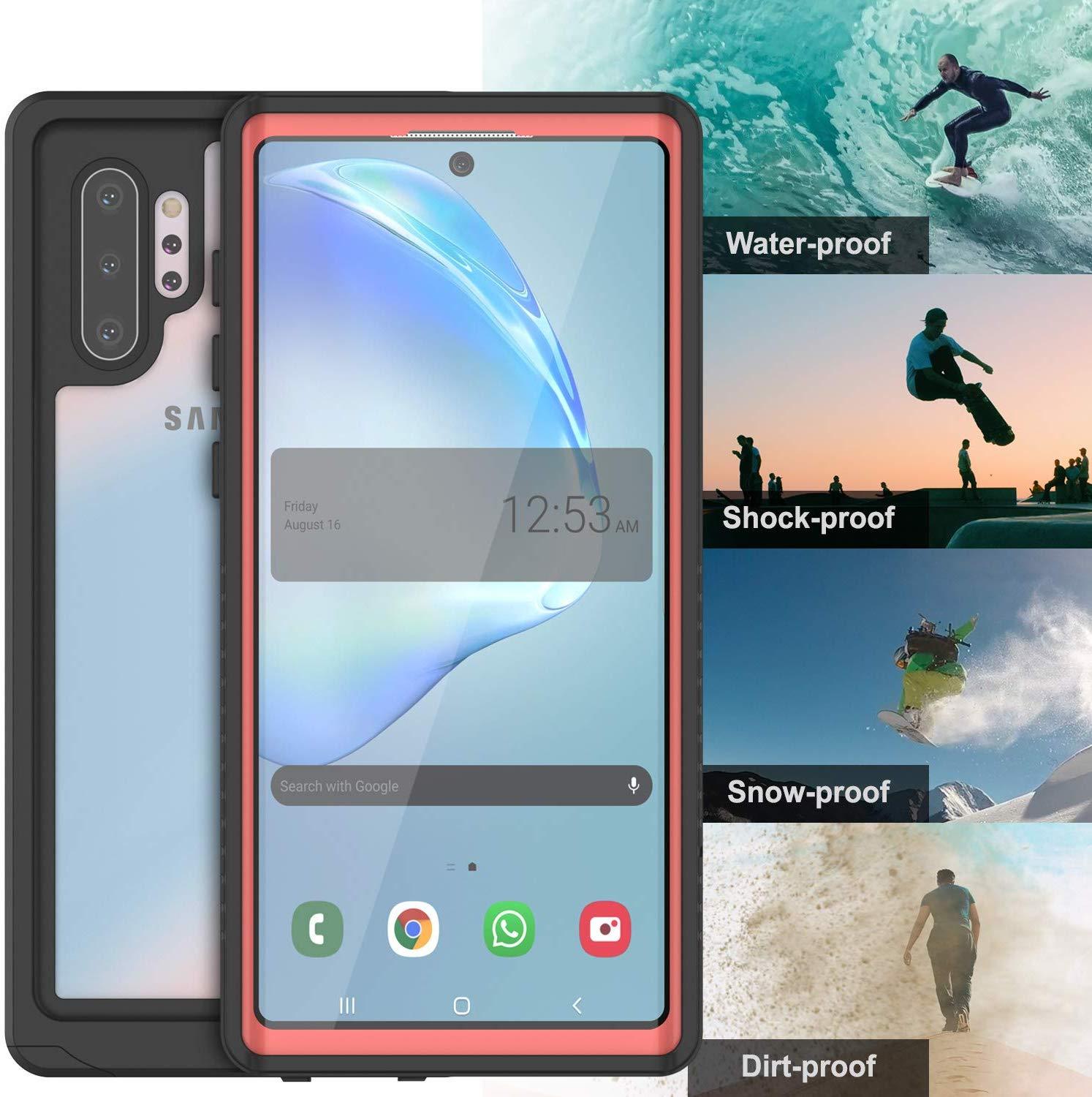 Capa para Galaxy Note 10+ Plus, Punkcase [Série Extrema] Capa de Armadura com Protetor de Tela Embutido [Rosa]