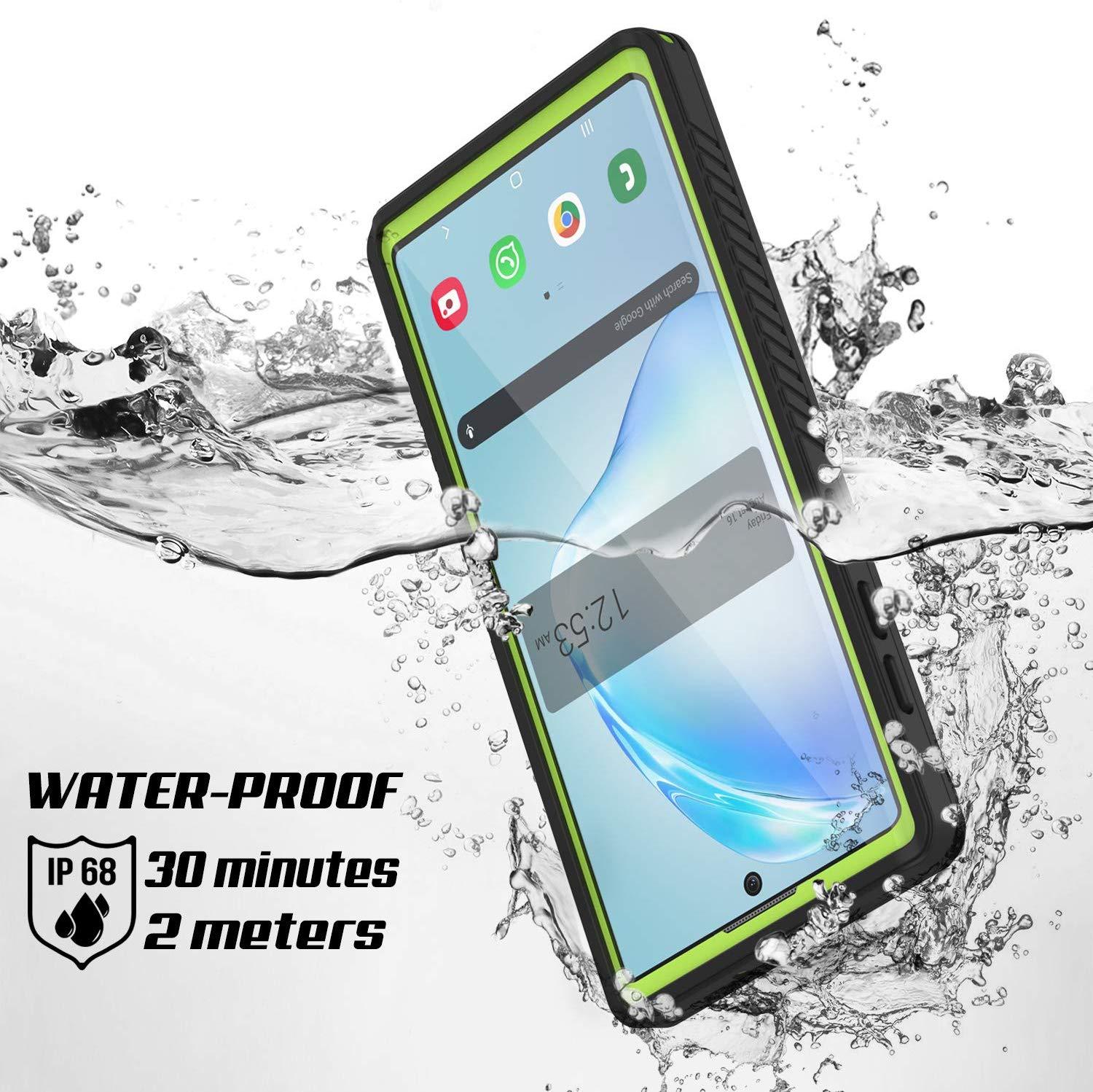 Capa Galaxy Note 10+ Plus, Punkcase [Série Extrema] Capa de Armadura com Protetor de Tela Integrado [Verde Claro]