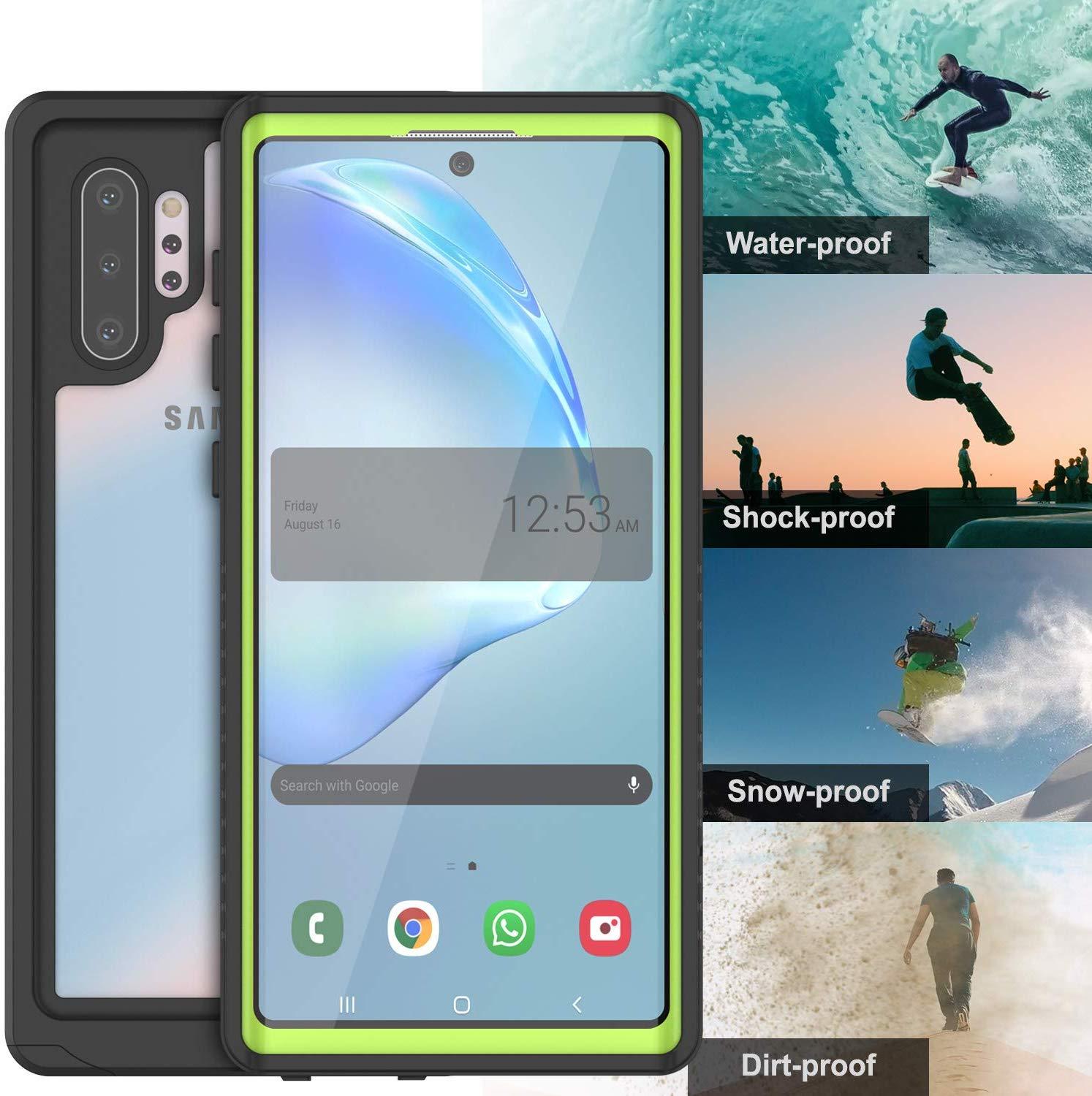 Capa Galaxy Note 10+ Plus, Punkcase [Série Extrema] Capa de Armadura com Protetor de Tela Integrado [Verde Claro]