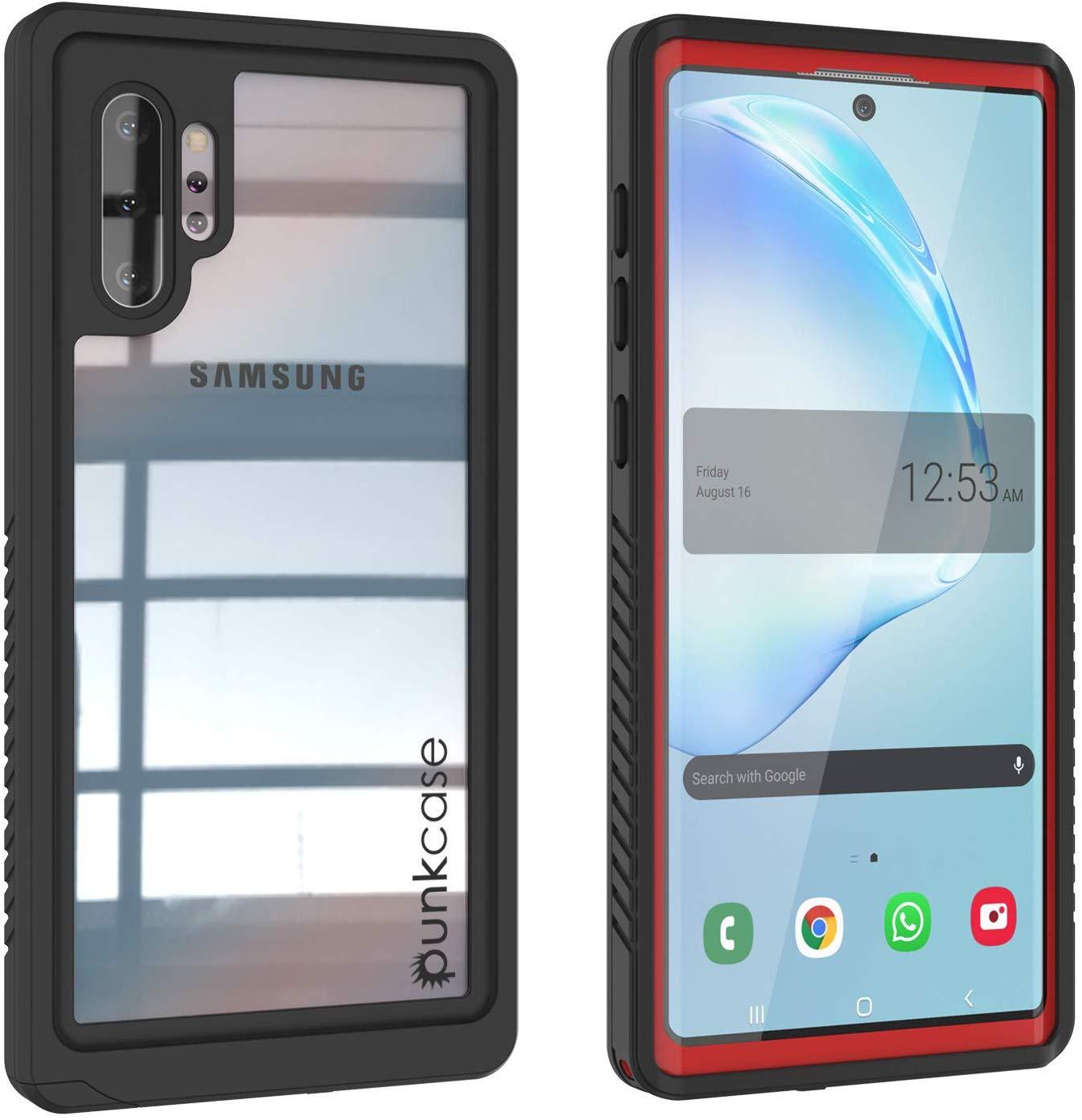 Capa Galaxy Note 10+ Plus, Punkcase [Série Extrema] Capa de Armadura com Protetor de Tela Integrado [Vermelho]