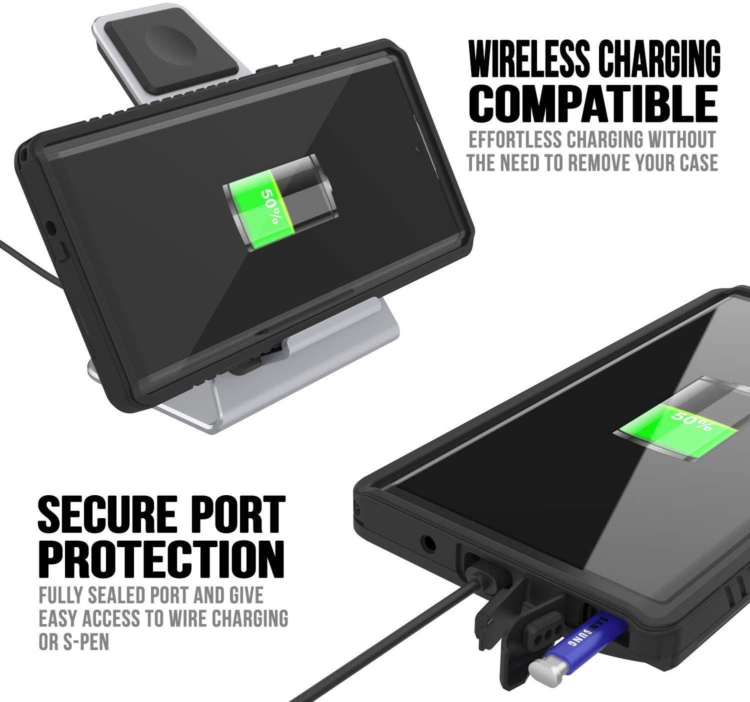 Capa para Galaxy Note 10+ Plus, Punkcase [Série Extrema] Capa Protetora com Protetor de Tela Integrado [Preto]