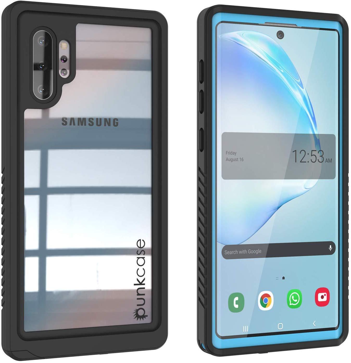 Capa Galaxy Note 10+ Plus, Punkcase [Série Extreme] Capa de Armadura com Protetor de Tela Integrado [Azul Claro]