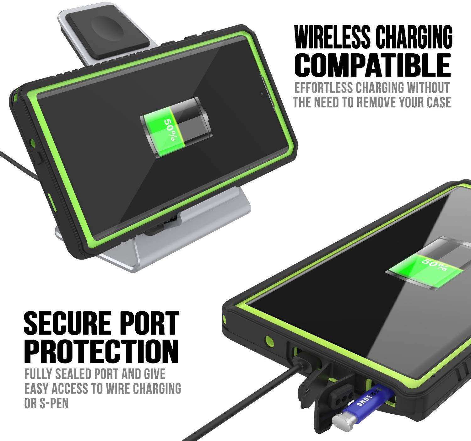 Capa Galaxy Note 10+ Plus, Punkcase [Série Extrema] Capa de Armadura com Protetor de Tela Integrado [Verde Claro]